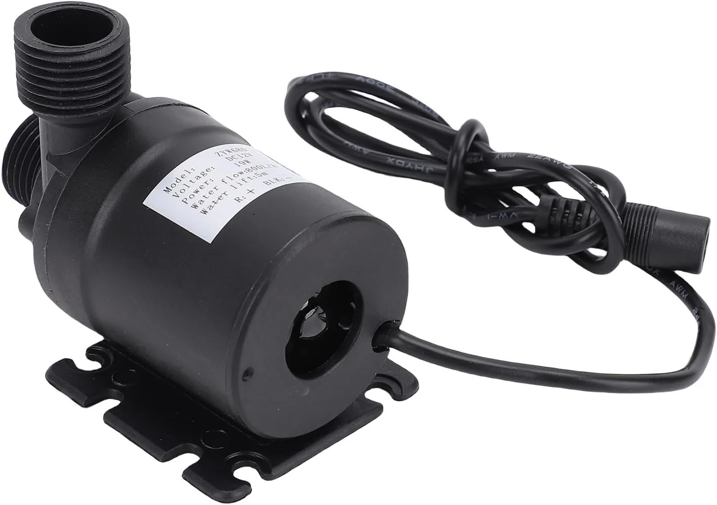 پمپ شناور کوچک سانتریفیوژی بی صدا Depisuta DC 12V، مناسب برای آکواریوم استخر فواره خورشیدی 800 لیتر در ساعت با ارتفاع 5 متر، ساخته شده از مواد سرامیکی ABS، برای گردش خورشیدی و هیدروپونیک