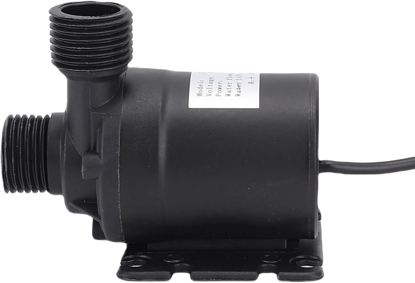 پمپ بی صدای 12 ولت DC کرایفوکت، رزوه 1/2 اینچ حداکثر 800 لیتر 5 متر ضد آب IP68 پمپ غواصی کوچک 19 واتی ایمن و پایدار با کابل 70 سانتی متری برای آکواریوم حیوانات خانگی - تانک ماهی