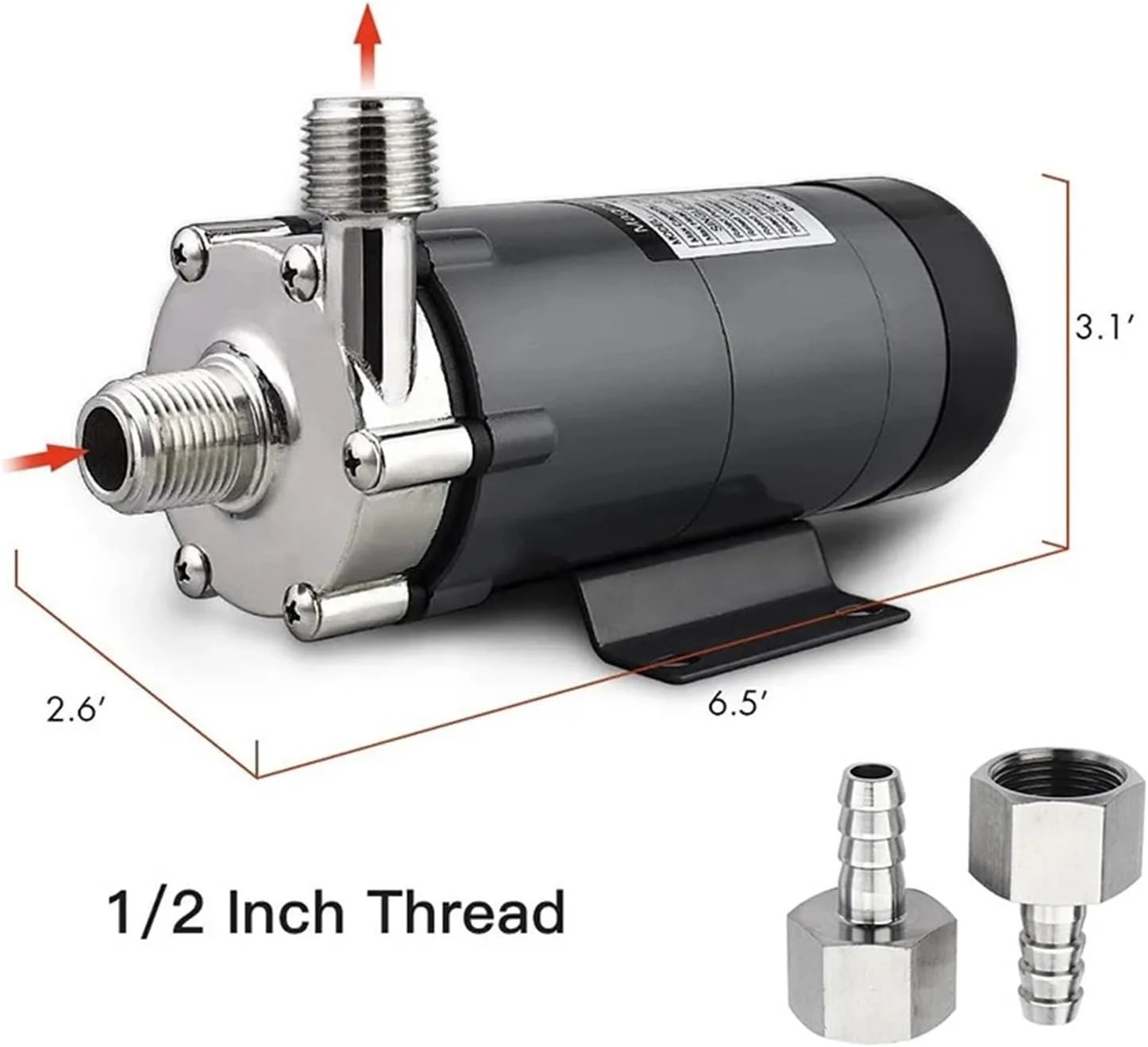 مبدل حرارتی، پمپ مغناطیسی 15R و مبدل حرارتی استیل ورت، خنک کننده ورت جریان مخالف 9.52 * 0.5 * 10 متری، پمپ درایو مغناطیسی