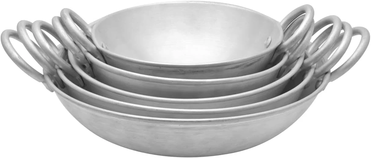 ست 5 تکه ظرف کادای هندی راج کوکینگ، مدل RK0016، نقره ای، آلومینیوم ست 5 تکه ظرف کادای هندی راج کوکینگ، مدل RK0016، نقره ای، آلومینیوم