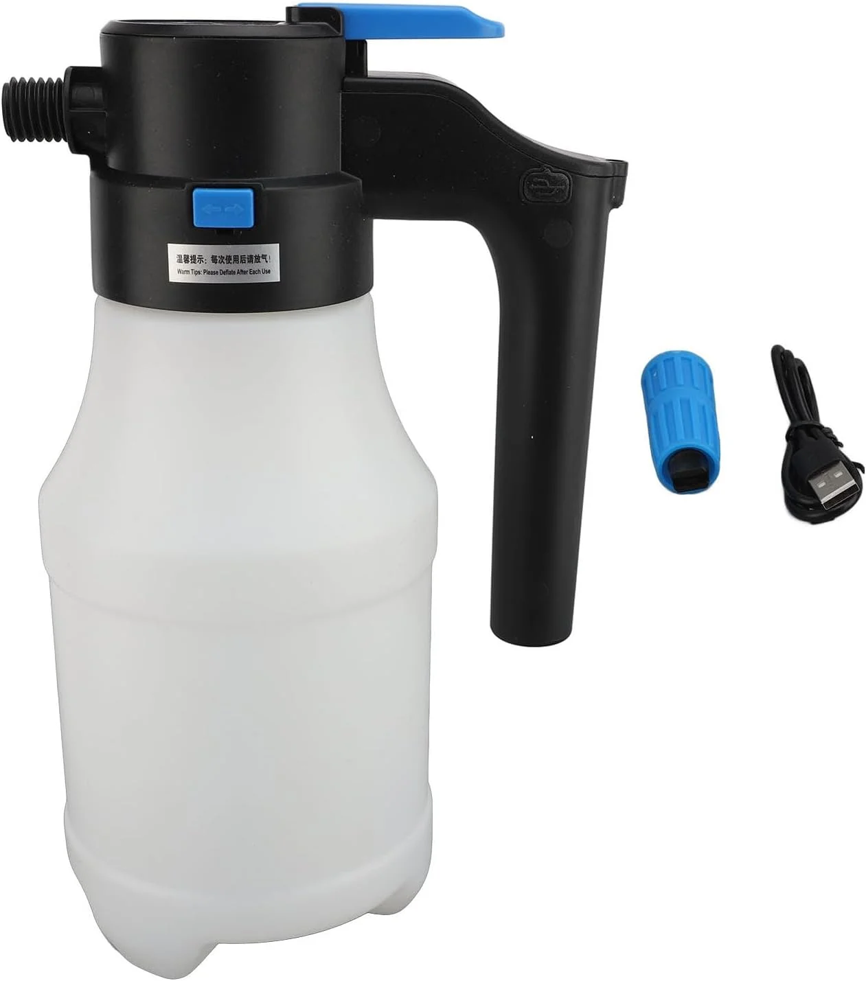 Sunisfa Electric Car Foam Sprayer 1.5L High Pressure USB Portable Snow Foaming Sprayer Car Wash Foamer for Garden Car Cleaning