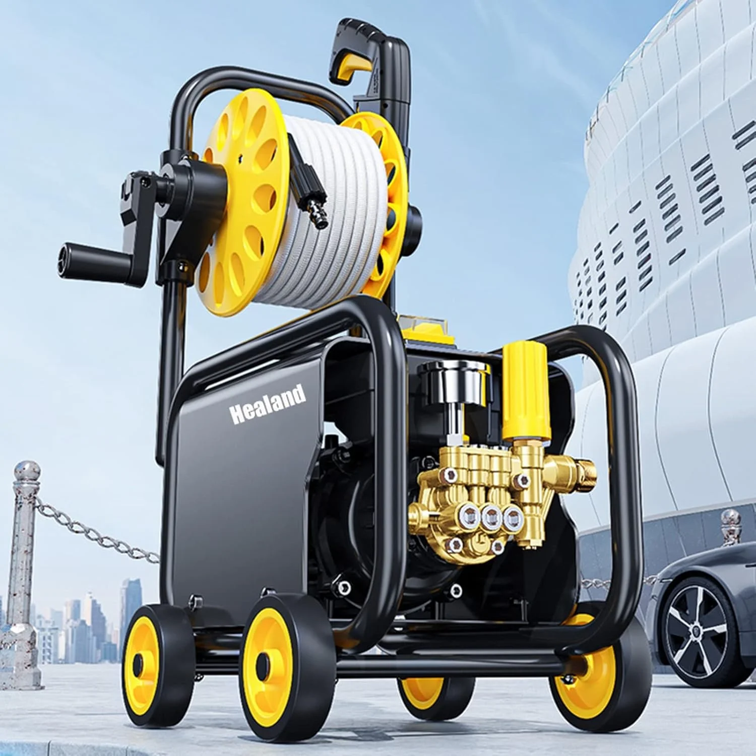 کارواش فشار قوی DJGdfbj 220V، پمپ دستگاه کارواش 120 بار، تولید کننده فوم، لوازم جانبی خودرو، B