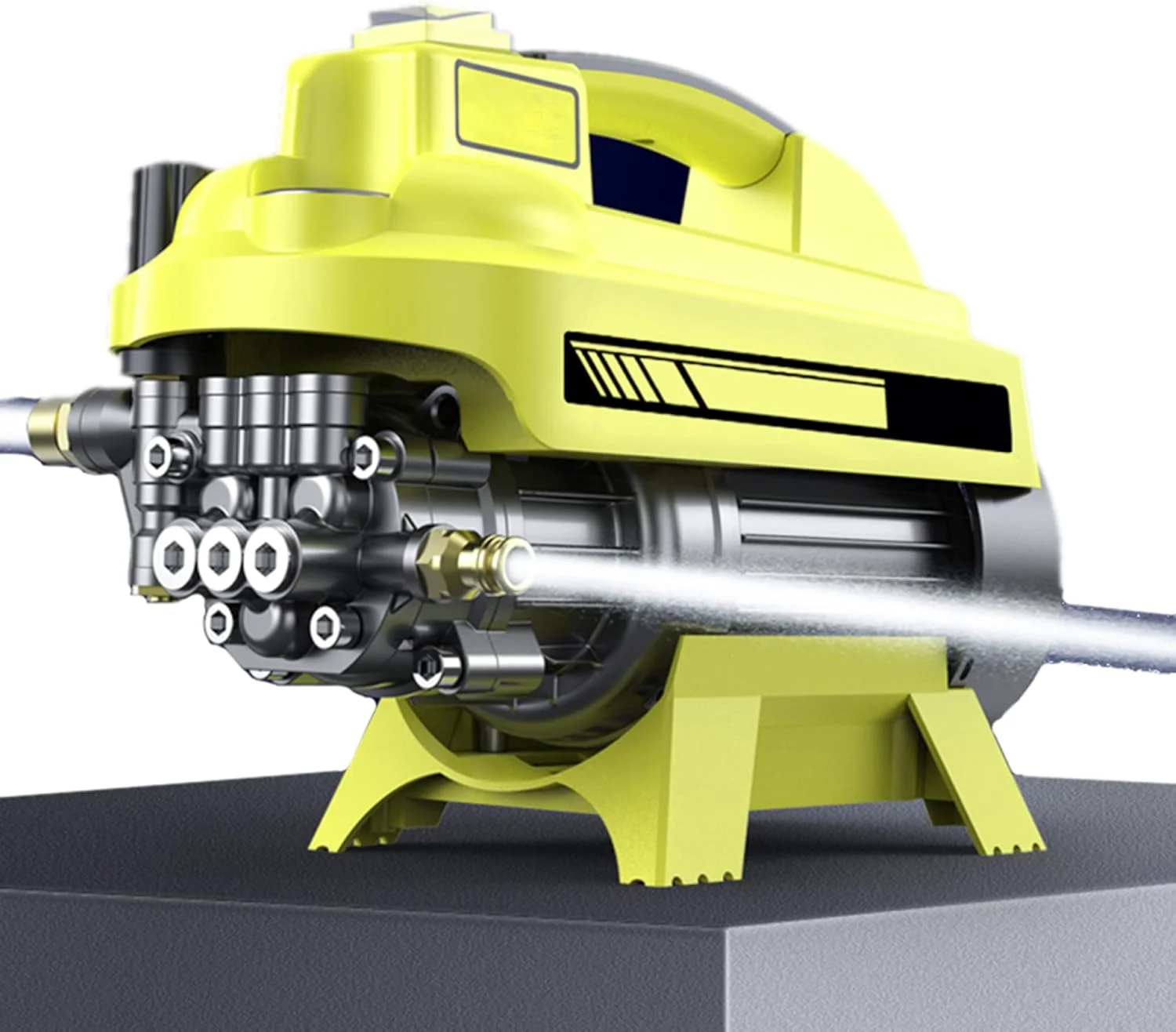 کارواش برقی پرفشار GZDodek با توان 4500 وات، دستگاه کارواش قابل حمل 150 بار با کف ساز، تفنگی آب پاش، تمیز کننده گردبادی برای تمیز کردن خودرو/حصار/خانه/مسیرهای ورودی