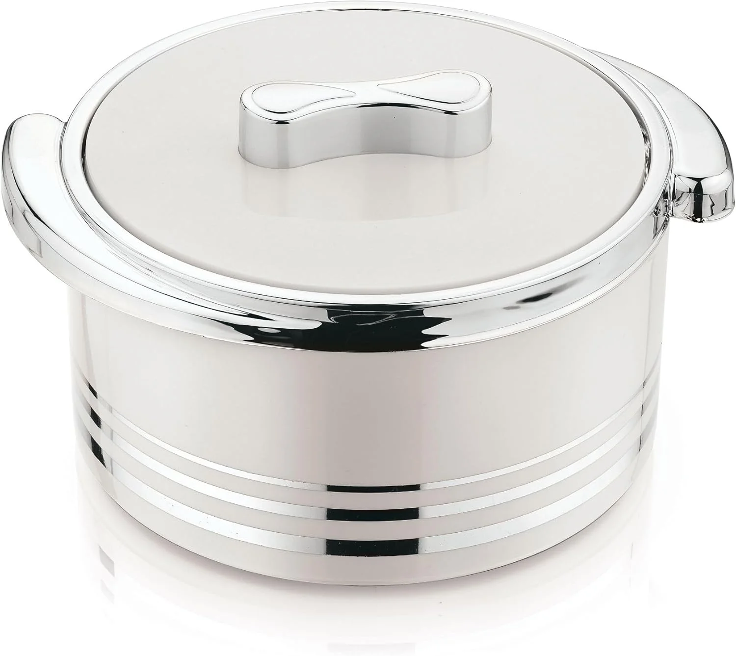 Pinneacle Winsor Omega Thermo Container 3 pcs set 1500 + 2200 + 3300m | Hot Pot Stainless Steel Casserole Set | Insulated Food Warmer Set Perfect for your Dining Table - Silver