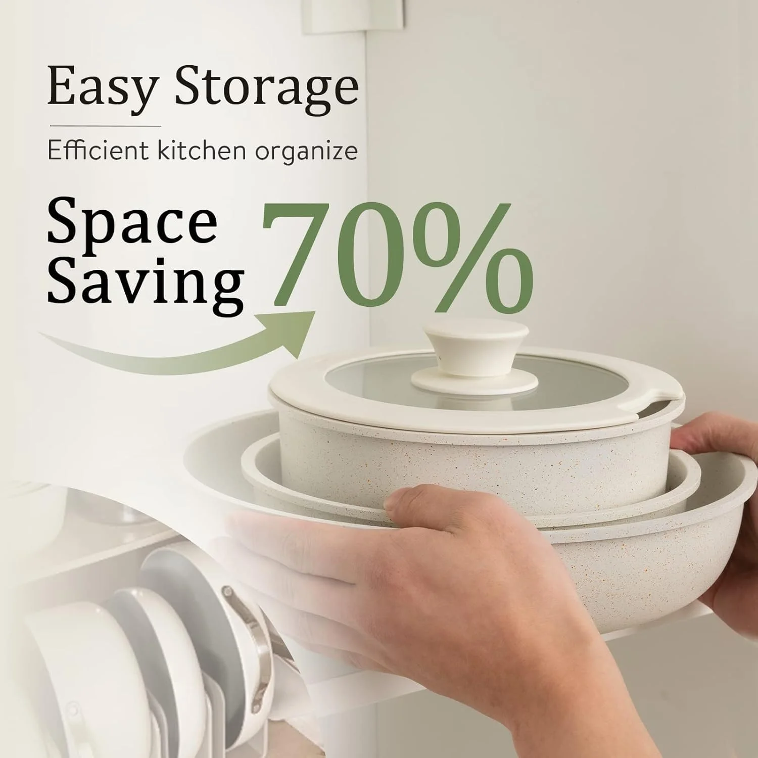 ست 8 تکه قابلمه و تابه BPA®، ست ظروف نچسب با دسته جداشدنی، ست ظروف آشپزخانه القایی نچسب با دسته جداشدنی ست 8 تکه قابلمه و تابه BPA®، ست ظروف نچسب با دسته جداشدنی، ست ظروف آشپزخانه القایی نچسب با دسته جداشدنی