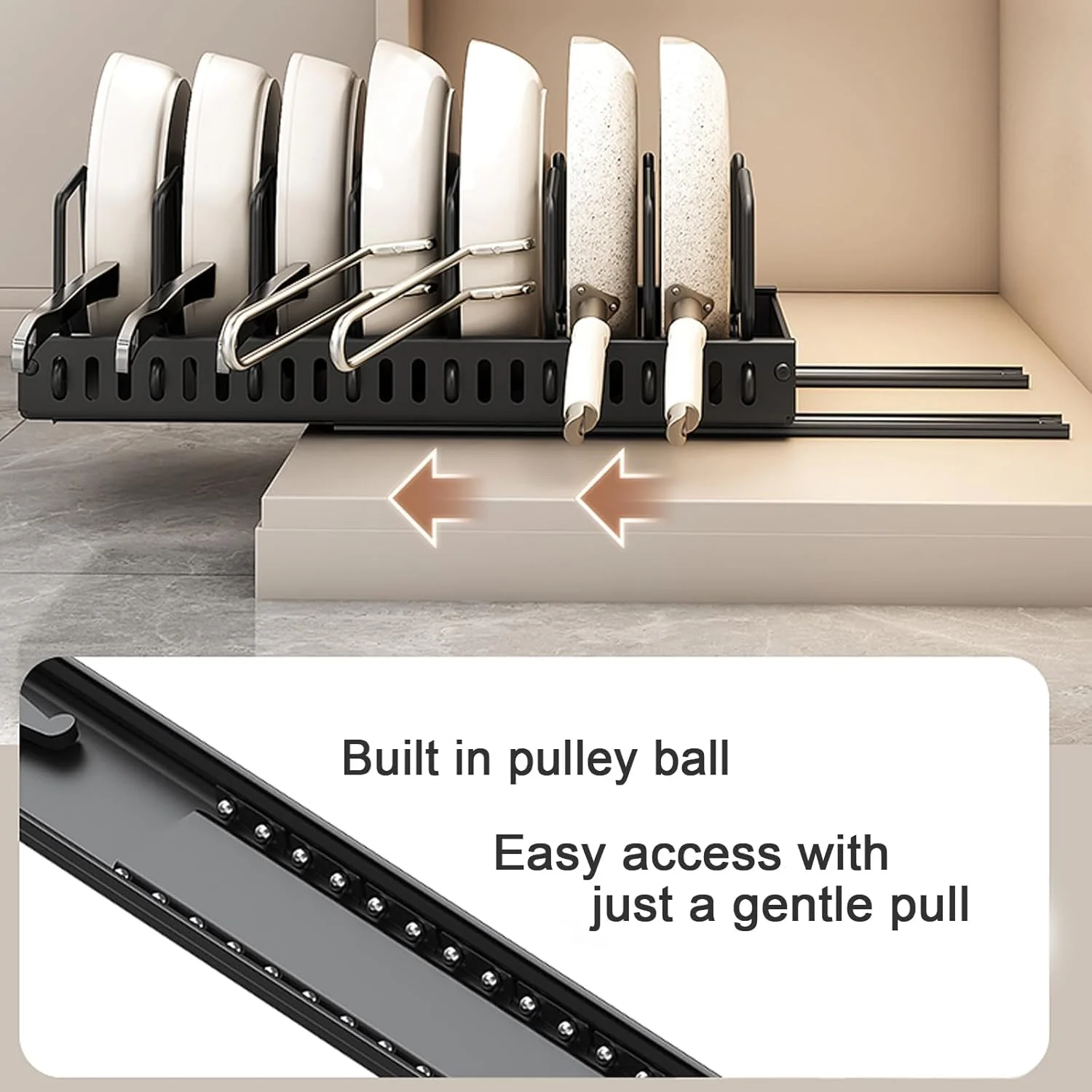 ارگانایزر قابلمه و تابه، نگهدارنده درب قابلمه و قفسه تابه کشویی در آشپزخانه، ارگانایزر کشویی قابلمه و تابه، برای درب قابلمه، ظروف پخت، ظروف، نگهداری قابلمه و تابه ارگانایزر قابلمه و تابه، نگهدارنده درب قابلمه و قفسه تابه کشویی در آشپزخانه، ارگانایزر کشویی قابلمه و تابه، برای درب قابلمه، ظروف پخت، ظروف، نگهداری قابلمه و تابه