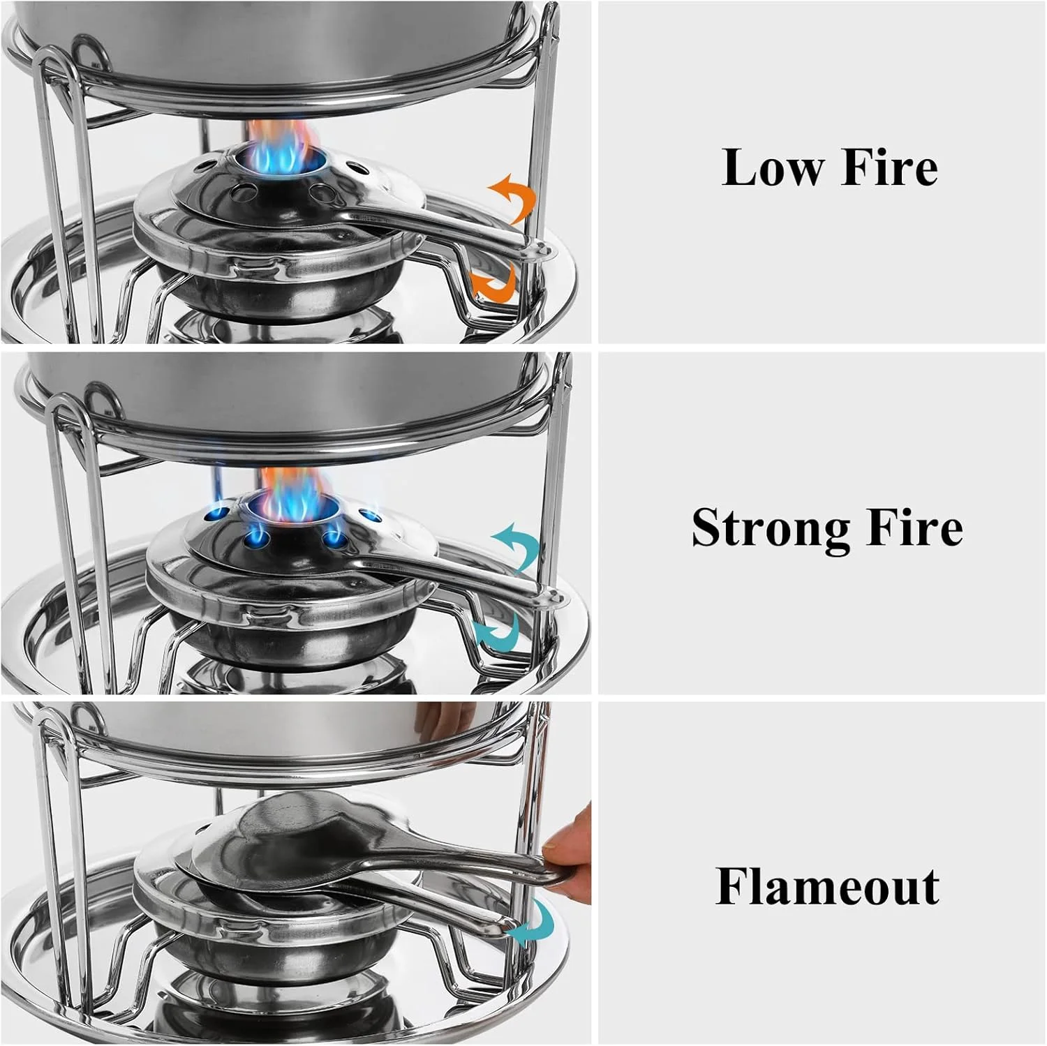 ست فوندو استیل ضد زنگ Okllen با چنگال، ست فوندو ذوب شکلات، ظرف فوندو پنیر برای شکلات، سس ها، بستنی، کنترل دما ست فوندو استیل ضد زنگ Okllen با چنگال، ست فوندو ذوب شکلات، ظرف فوندو پنیر برای شکلات، سس ها، بستنی، کنترل دما