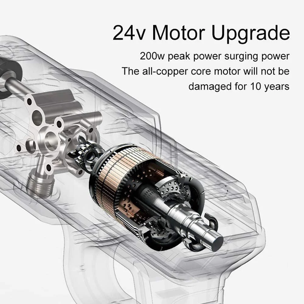 کارواش فشار قوی شارژی TAINDU برای خودرو، اسپری شوی قابل حمل فشار قوی خودرو با شارژر باتری و لوازم جانبی، پمپ شوی چند منظوره برای شستشوی خودرو و نظافت باغ، 24VC (رنگ