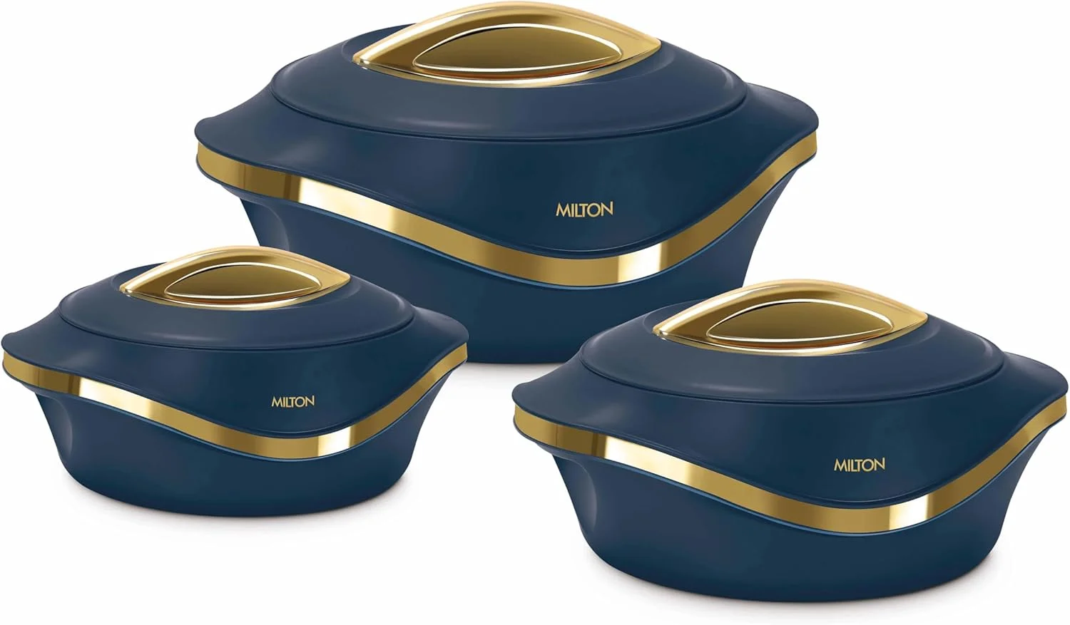 Milton Pearl 3 Pcs Hot Pot Set - 1 Ltr / 1.5 Ltr / 2.5Ltr