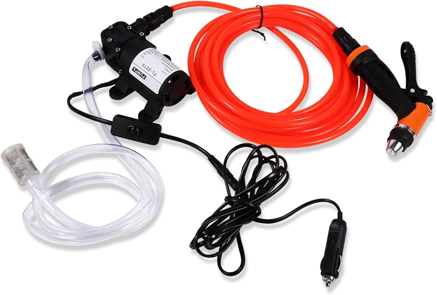 پمپ کارواش Ejoyous، کیت کارواش 12 ولت، کارواش برقی خود مکش فشار قوی، دستگاه تمیز کننده، پمپ آب