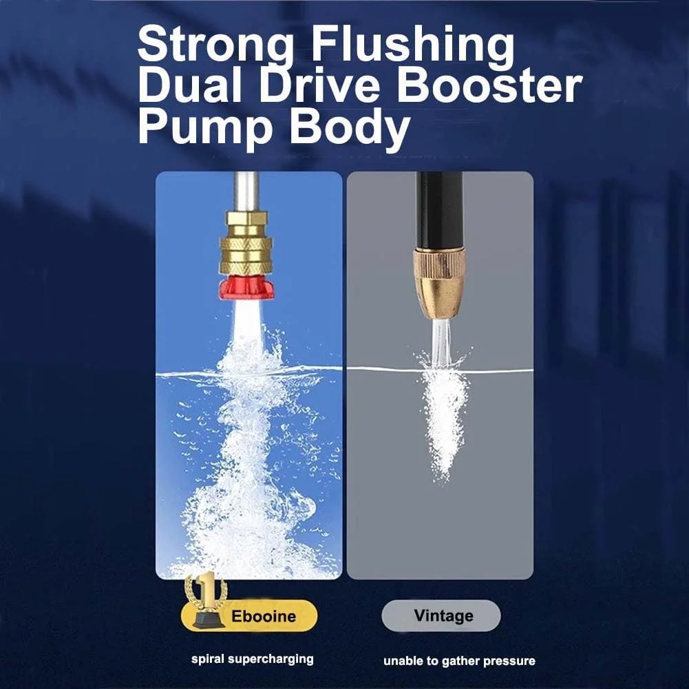 کارواش شارژی Ebooine، تفنگ آب پاش فشار قوی 30 بار، باتری لیتیومی 48 ولت با ماندگاری 60 دقیقه با شارژ کامل، کارواش پرفشار قابل حمل برای تمیز کردن ماشین/حصار/دیوار/عرشه