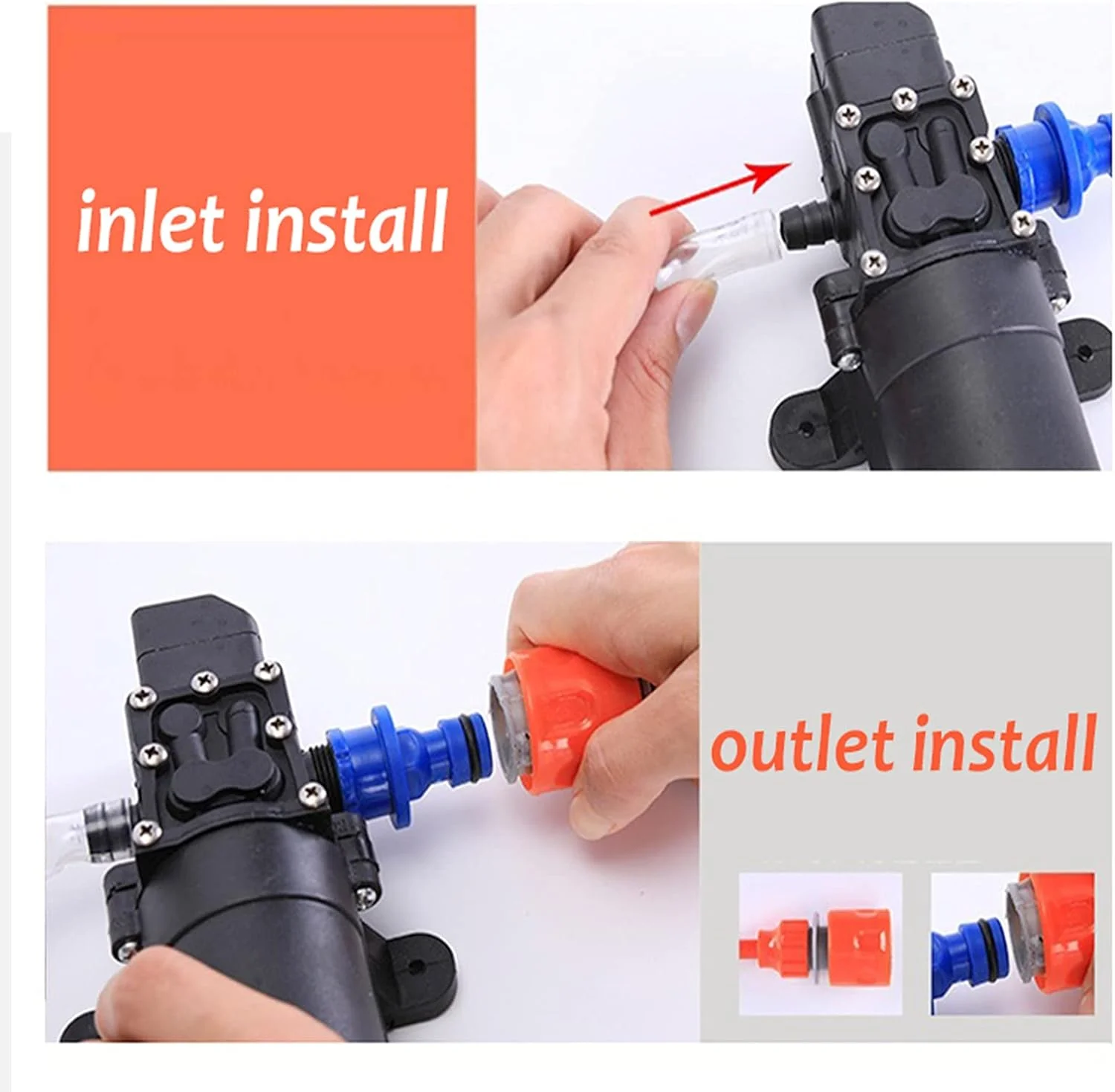 پمپ کارواش برقی Eacam، پمپ آب مینی هوشمند پرقدرت قابل حمل 12 ولت 100 وات برای خودرو، RV، خانه و باغ