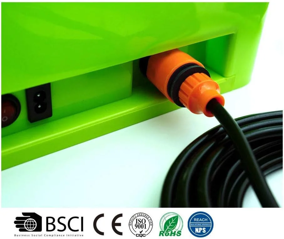 ابزار شستشوی خودرو CONRAL، کیت سمپاش پمپ، ست تمیز کننده سمپاش واشر اتوماتیک خود مکش فشار قوی قابل حمل 12 ولت با تفنگ اسپری، برس لوله و جعبه ذخیره سازی سطل 18 لیتری، سبز