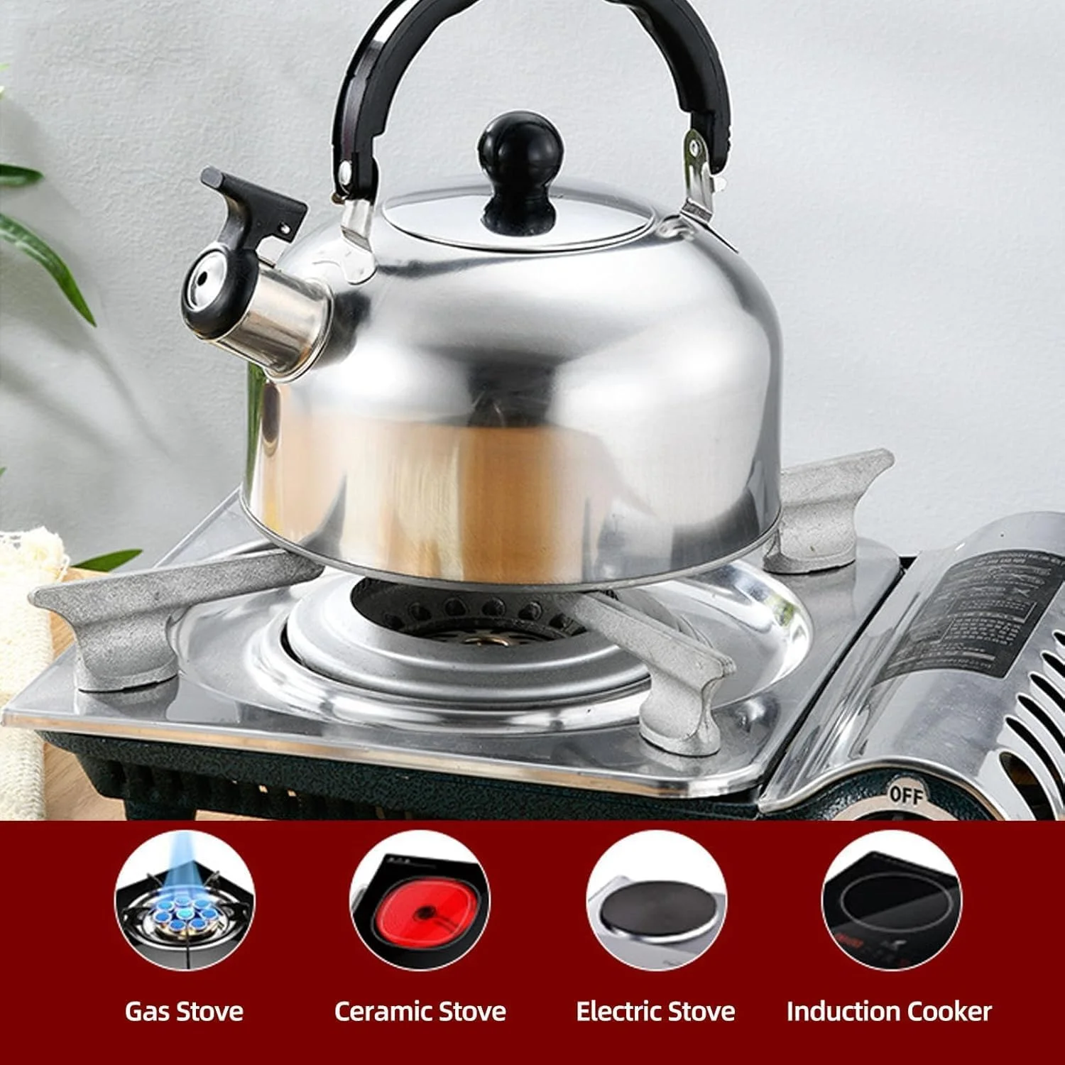 ست 12 پارچه ظروف آشپزی استیل HEYInova، با تابه نچسب، ست قابلمه استیل، شامل شیرجوش، قابلمه سس، قابلمه خورشت و کتری، مناسب برای همه اجاق ها