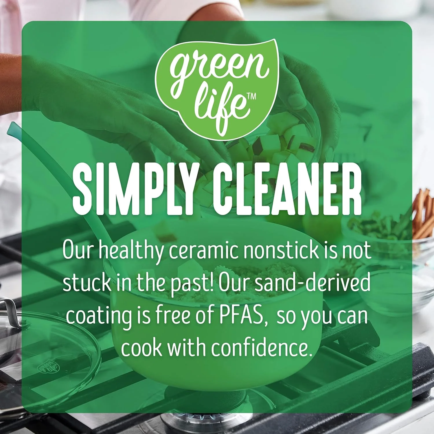 ست قابلمه های سرامیکی نچسب گرین لایف مدل Artisan، شامل دو قابلمه 1 و 2 کوارت به همراه درب، زرد