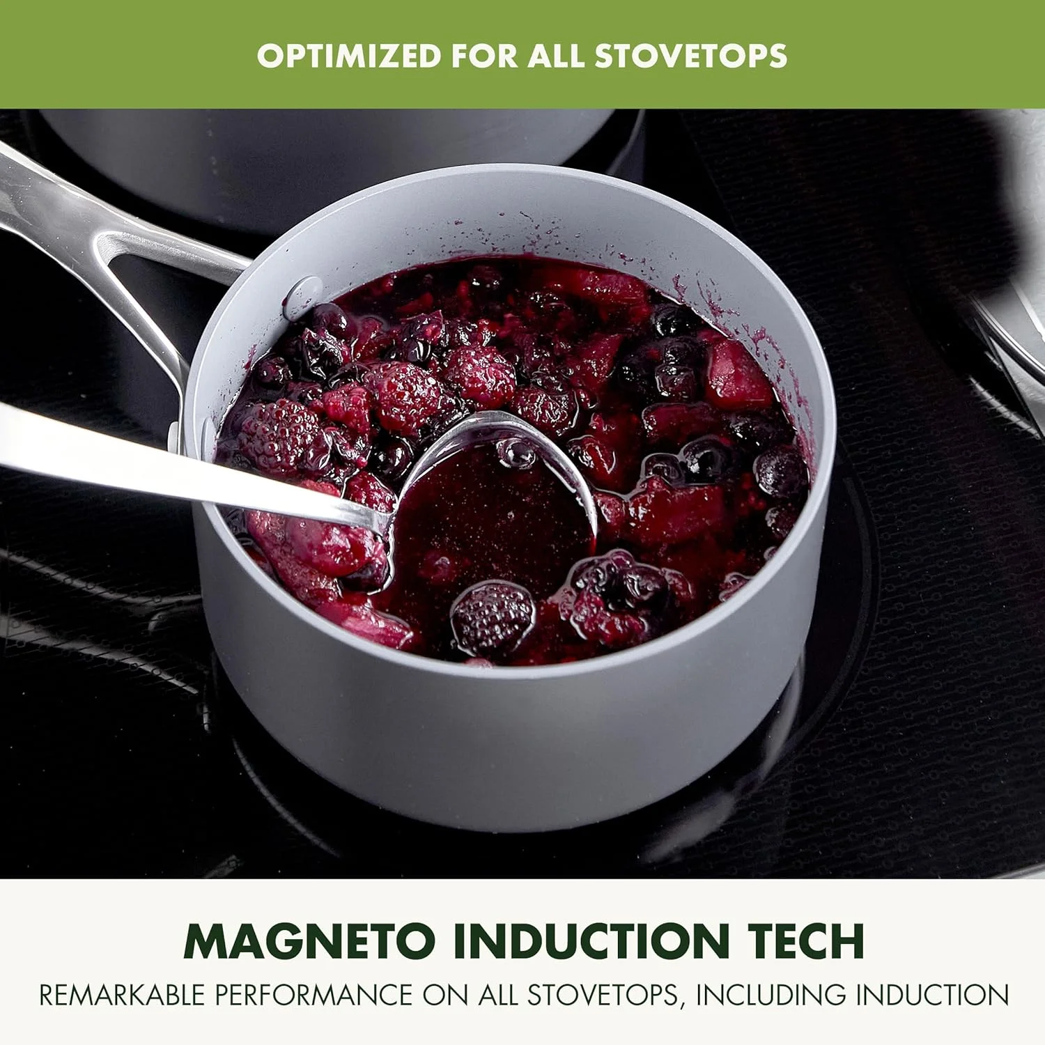 ست قابلمه سس 2 کوارت و 3 کوارت گرین پن والنسیا پرو با روکش سرامیکی نچسب و آنودایز سخت، بدون PFAS، مناسب برای اجاق های القایی، قابل شستشو در ماشین ظرفشویی، قابل استفاده در فر، خاکستری ست قابلمه سس 2 کوارت و 3 کوارت گرین پن والنسیا پرو با روکش سرامیکی نچسب و آنودایز سخت، بدون PFAS، مناسب برای اجاق های القایی، قابل شستشو در ماشین ظرفشویی، قابل استفاده در فر، خاکستری