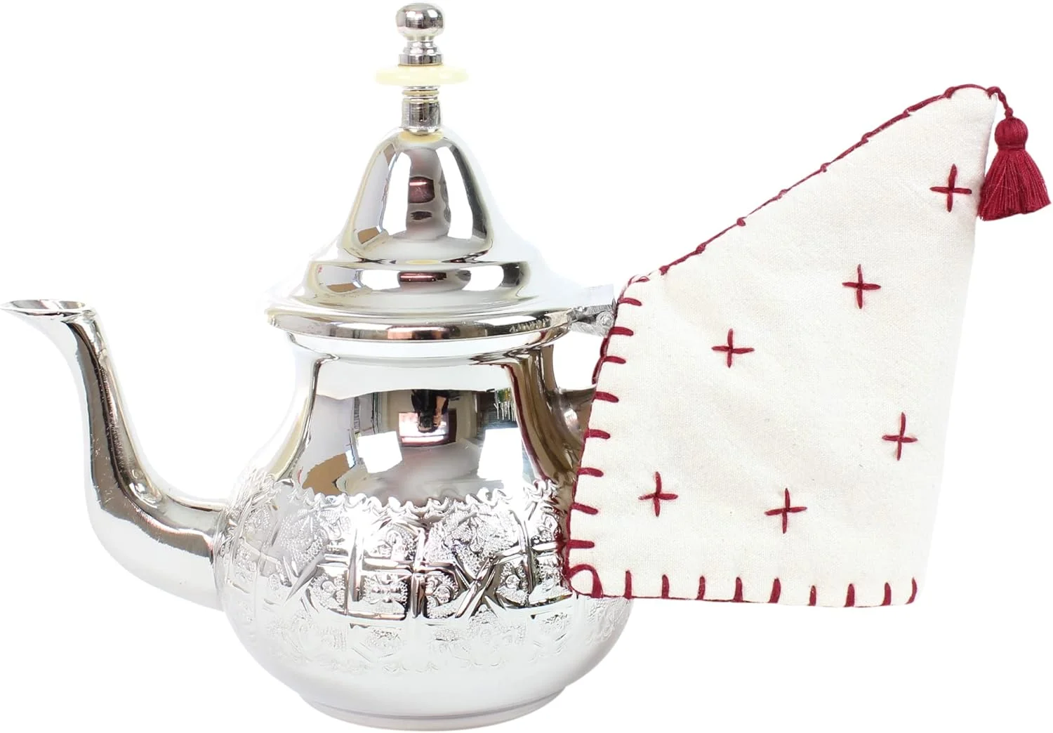 نگهدارنده قوری اسنس آف مراکش، 100% پنبه با منگوله زرشکی، دست ساز، دست دوز و دست دوزی شده (بسته 3 عددی) نگهدارنده قوری اسنس آف مراکش، 100% پنبه با منگوله زرشکی، دست ساز، دست دوز و دست دوزی شده (بسته 3 عددی)