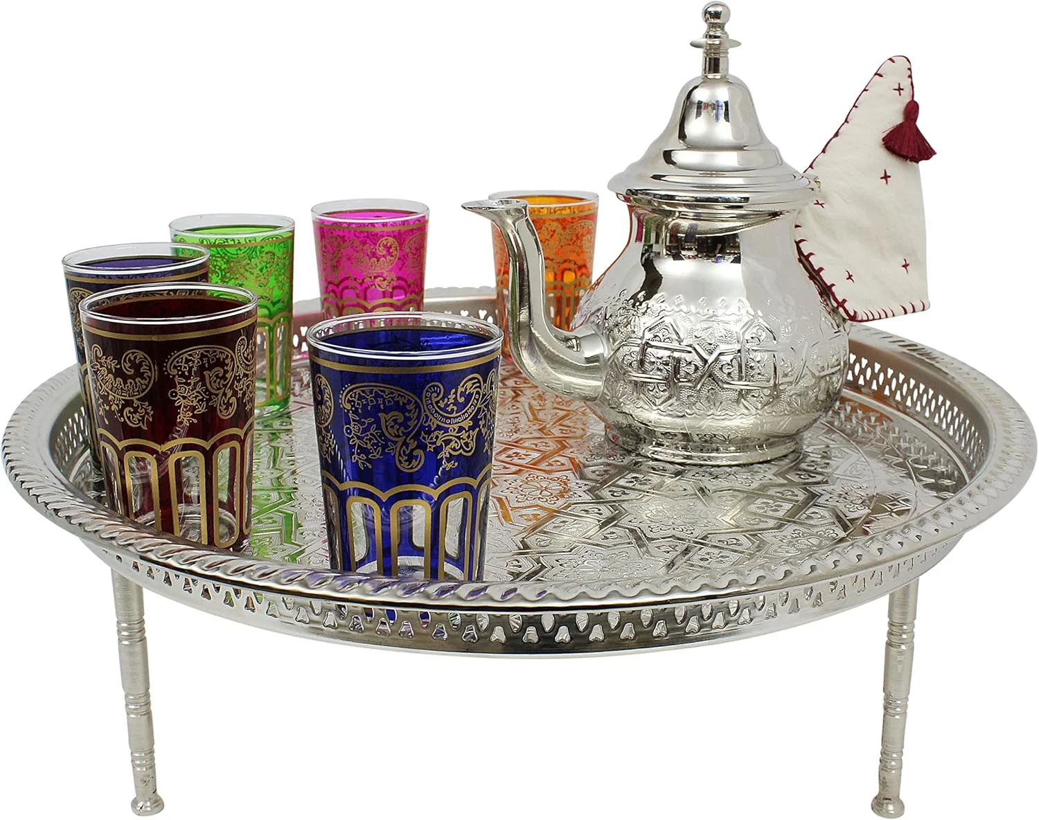 نگهدارنده قوری اسنس آف مراکش، 100% پنبه با منگوله زرشکی، دست ساز، دست دوز و دست دوزی شده (بسته 3 عددی) نگهدارنده قوری اسنس آف مراکش، 100% پنبه با منگوله زرشکی، دست ساز، دست دوز و دست دوزی شده (بسته 3 عددی)