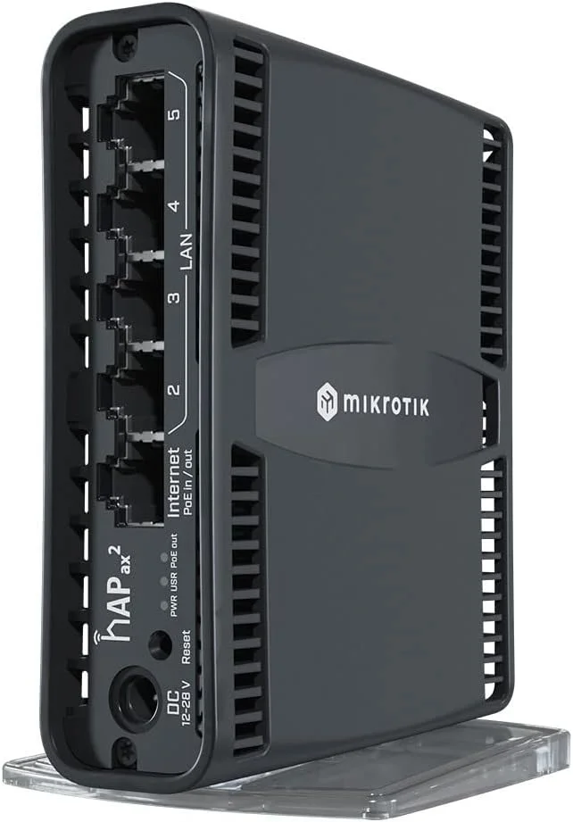 روتر بی سیم Mikrotik hAP ax2 گیگابیتی اترنت دو بانده (2.4 گیگاهرتز / 5 گیگاهرتز) مشکی