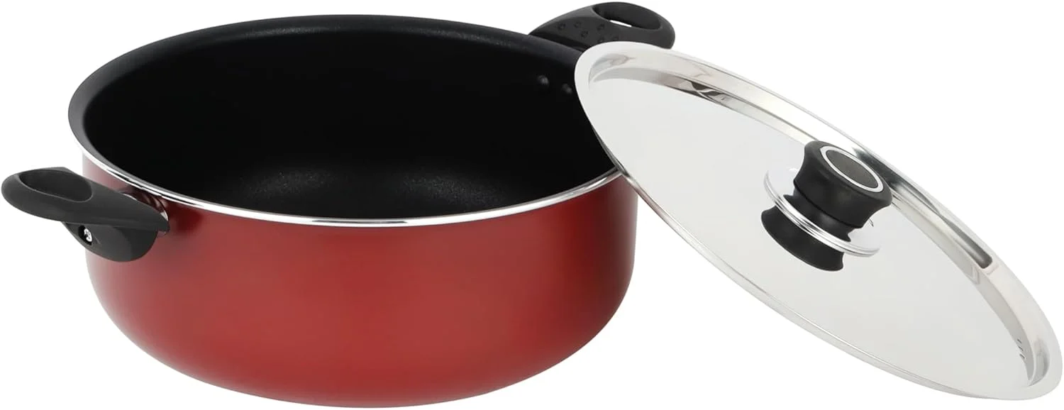 ست 6 تکه قابلمه نچسب رویال فورد مدل RF12666 - بدنه آلومینیومی قوی با پوشش نچسب داخلی و دسته باکالیت / شامل 3 قابلمه