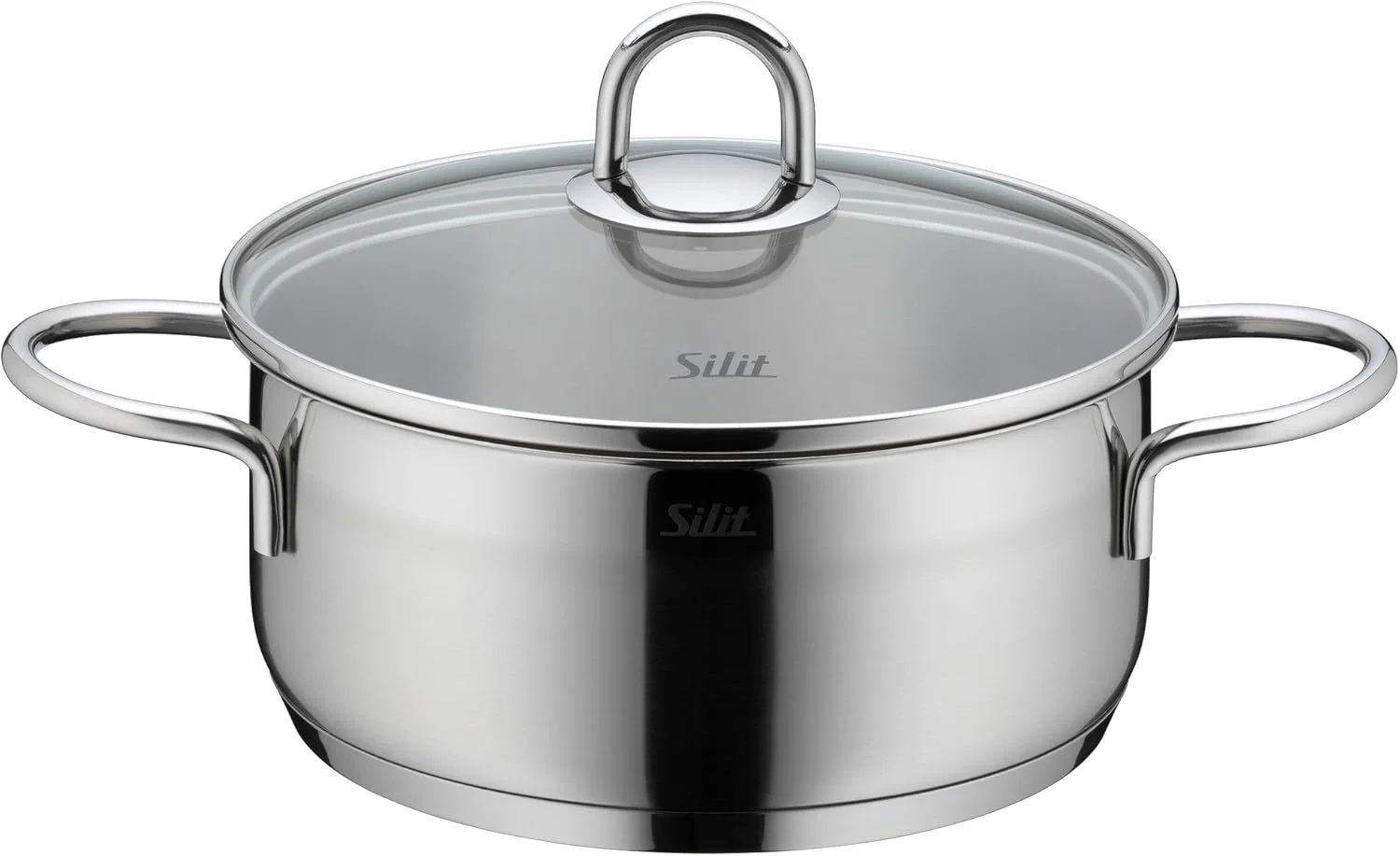 ست قابلمه 7 پارچه سیلیت WMF مدل Diamant، لبه مخصوص ریختن، درب شیشه ای، استیل ضد زنگ براق، مناسب برای اجاق های القایی، قابل شستشو در ماشین ظرفشویی