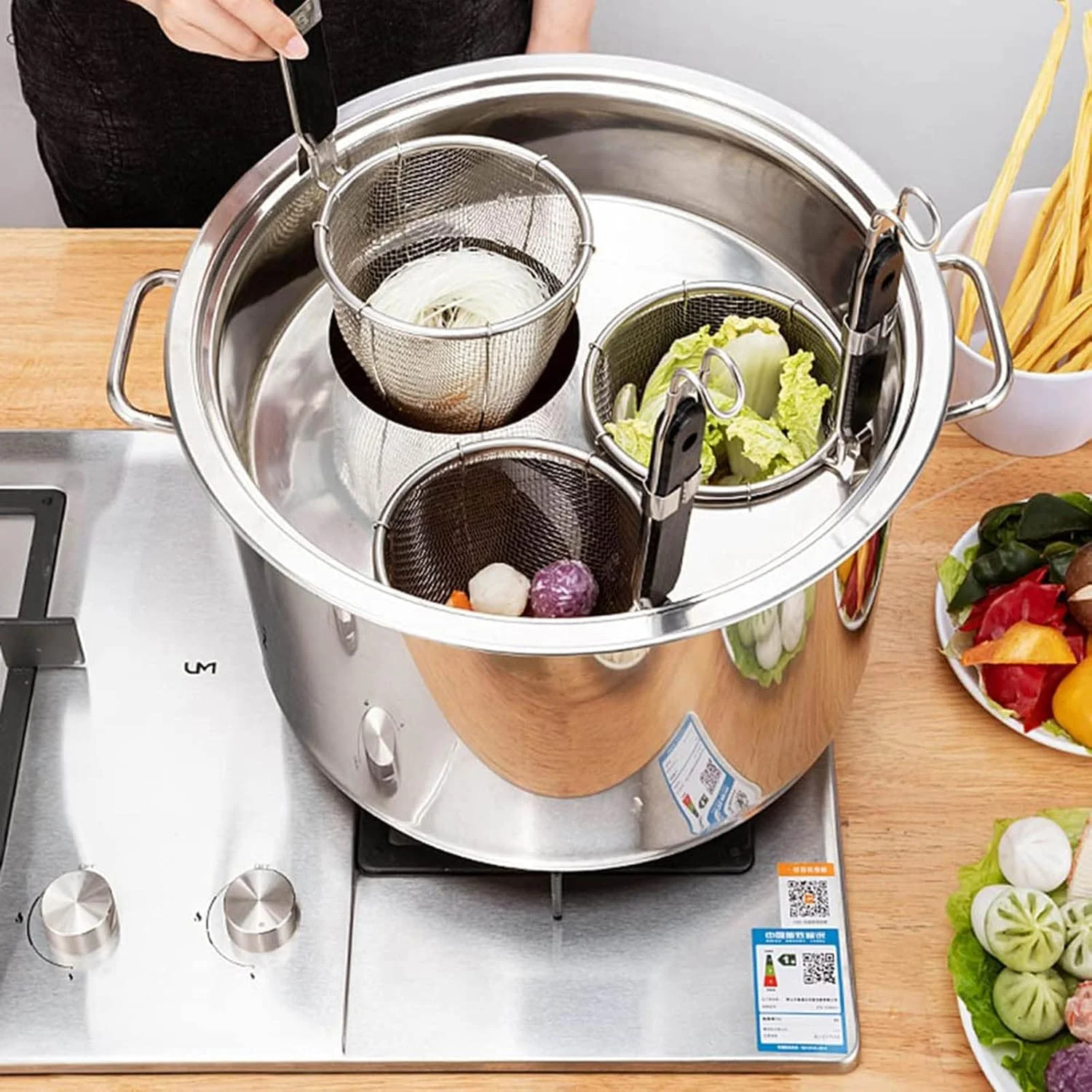 ست قابلمه و سبد پاستا، قابلمه استیل و سبد آبکش، ابزار پخت و پز تجاری برای آشپزخانه منزل و رستوران ست قابلمه و سبد پاستا، قابلمه استیل و سبد آبکش، ابزار پخت و پز تجاری برای آشپزخانه منزل و رستوران