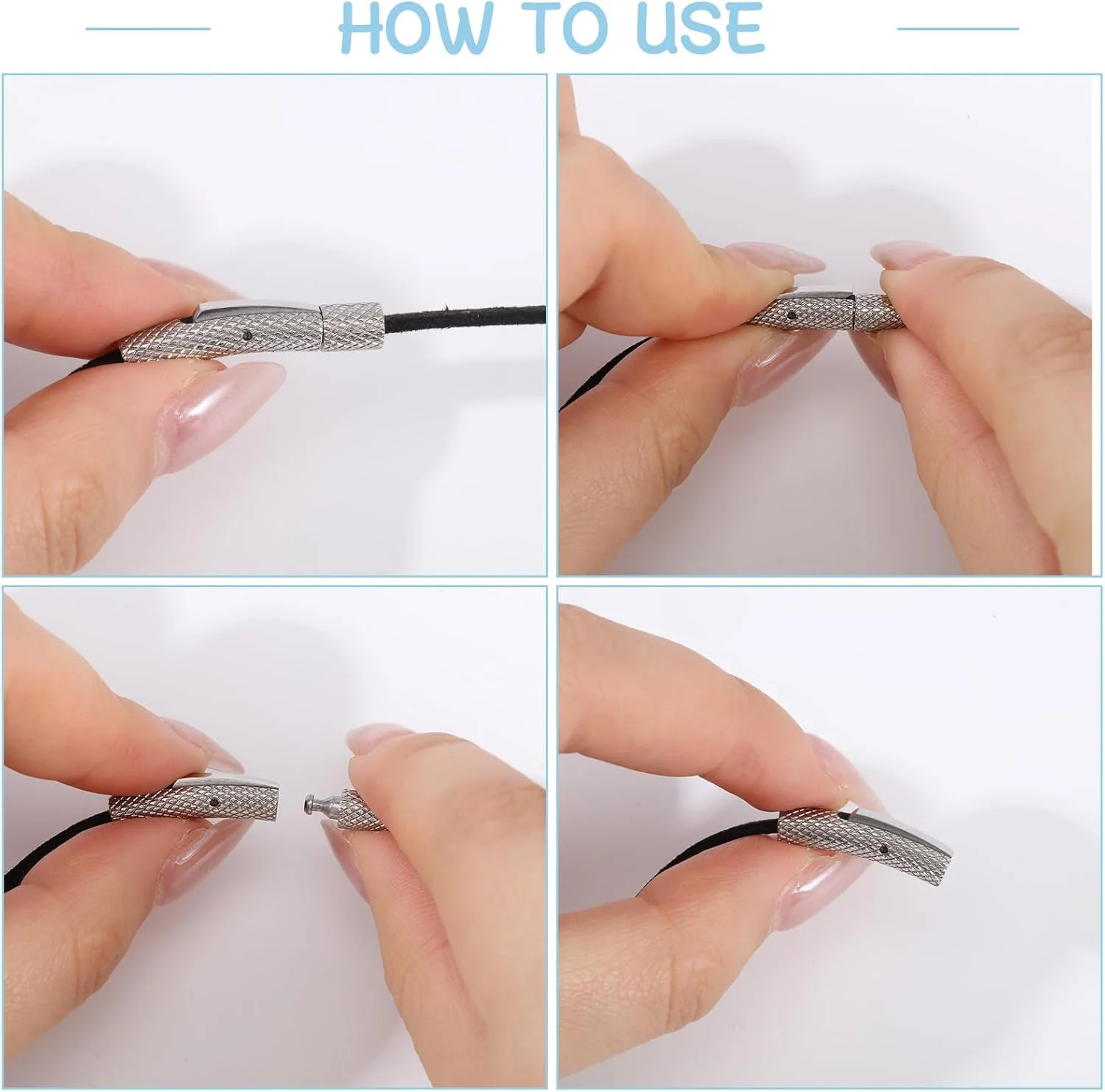 CHGCRAFT 5 عدد قفل سرنیزه ای استیل ضد زنگ، اتصال دهنده های ستونی، اتصال دهنده های انتهای سیم سوراخ دار برای ساخت دستبند، گردنبند، سگک جواهرات، رنگ استیل ضد زنگ، 2.8x0.5x0.6 سانتی متر CHGCRAFT 5 عدد قفل سرنیزه ای استیل ضد زنگ، اتصال دهنده های ستونی، اتصال دهنده های انتهای سیم سوراخ دار برای ساخت دستبند، گردنبند، سگک جواهرات، رنگ استیل ضد زنگ، 2.8x0.5x0.6 سانتی متر