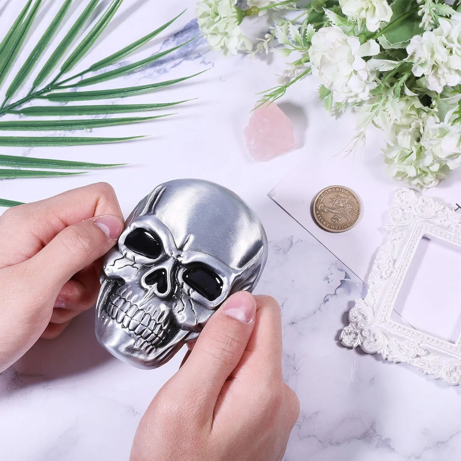 CHGCRAFT Skull Head Belt Buckle Alloy Skull Head Belt Buckle Adjuster Triangle Belt Buckles Cowboy Belt Buckle Skull Shape Belt Buckle for Belt Decoration CHGCRAFT Skull Head Belt Buckle Alloy Skull Head Belt Buckle Adjuster Triangle Belt Buckles Cowboy Belt Buckle Skull Shape Belt Buckle for Belt Decoration