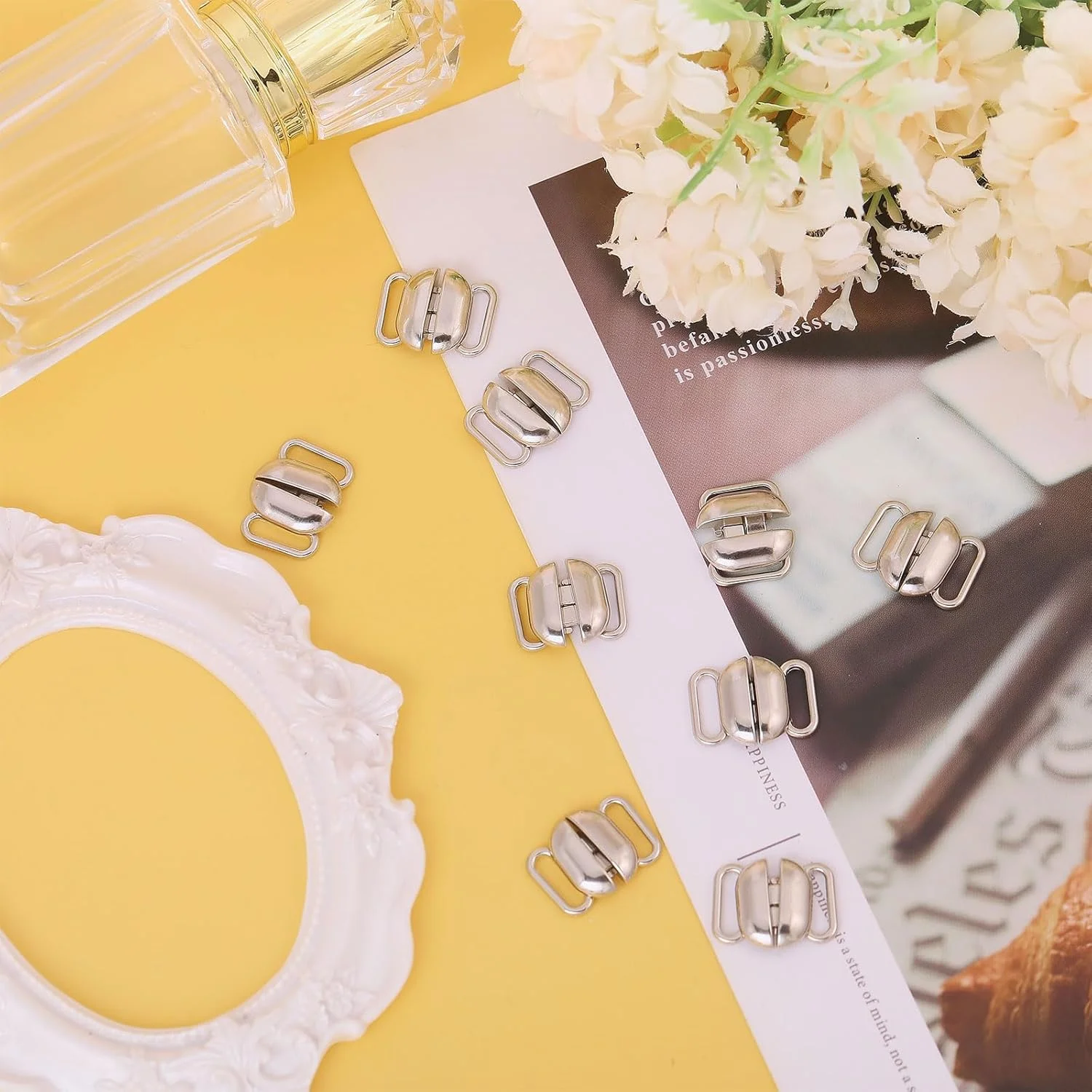 CHGCRAFT 12 عدد قلاب بند سوتین فلزی، بست سوتین، قطعه جایگزین، لغزنده تنظیم بست برای دوخت بیکینی، تاپ های مایو هالتر، لباس زیر زنانه، آلیاژ، بیضی، 20x15x4 میلی متر CHGCRAFT 12 عدد قلاب بند سوتین فلزی، بست سوتین، قطعه جایگزین، لغزنده تنظیم بست برای دوخت بیکینی، تاپ های مایو هالتر، لباس زیر زنانه، آلیاژ، بیضی، 20x15x4 میلی متر