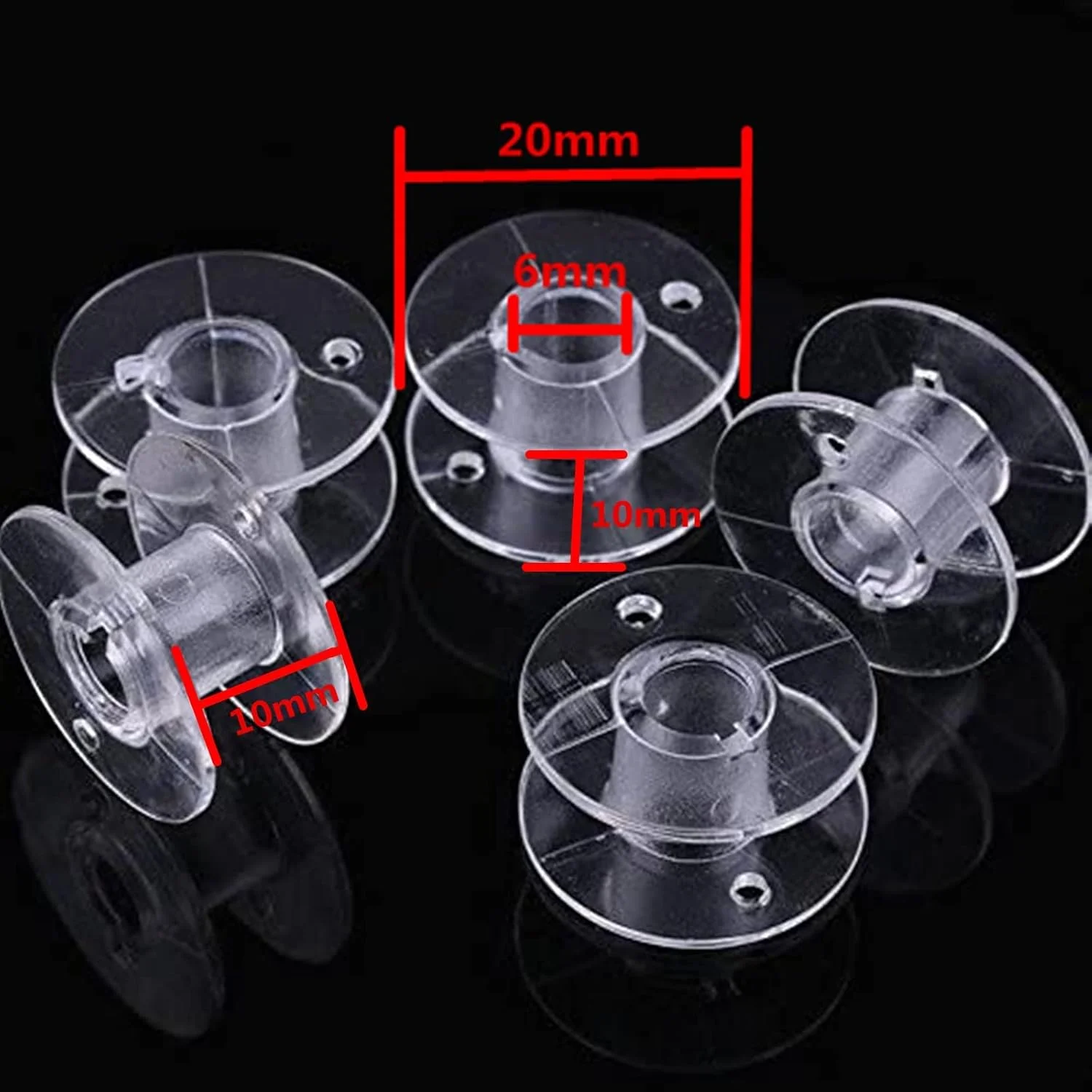 ماسوره چرخ خیاطی Cheeroyal، 25 عدد ماسوره پلاستیکی چرخ خیاطی با جعبه نگهداری برای چرخ خیاطی های سینگر، برادر، ژانومه، تویوتا، شفاف ماسوره چرخ خیاطی Cheeroyal، 25 عدد ماسوره پلاستیکی چرخ خیاطی با جعبه نگهداری برای چرخ خیاطی های سینگر، برادر، ژانومه، تویوتا، شفاف