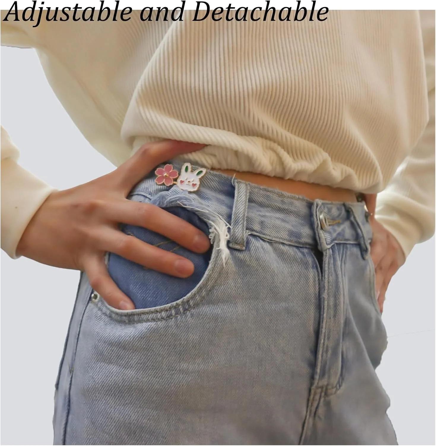 گیره دکمه شلوار جین Chanseen، مجموعه 10 عددی، برای تنگ کردن کمر شلوار، دامن و لباسهای گشاد، گیرههای فوری برای تنظیم سایز بانوان (بدون نیاز به دوخت یا ابزار، 5 مدل) گیره دکمه شلوار جین Chanseen، مجموعه 10 عددی، برای تنگ کردن کمر شلوار، دامن و لباسهای گشاد، گیرههای فوری برای تنظیم سایز بانوان (بدون نیاز به دوخت یا ابزار، 5 مدل)