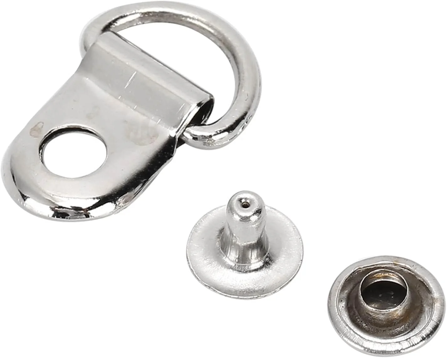 چازکول 100 ست سگک چکمه کفش، سگک حلقه D، قلاب بند کفش چکمه، سوراخ دکمه نصب سریع بند کفش فلزی برای کیف چرمی کفش ابزار پرچ DIY، 9x14MM چازکول 100 ست سگک چکمه کفش، سگک حلقه D، قلاب بند کفش چکمه، سوراخ دکمه نصب سریع بند کفش فلزی برای کیف چرمی کفش ابزار پرچ DIY، 9x14MM