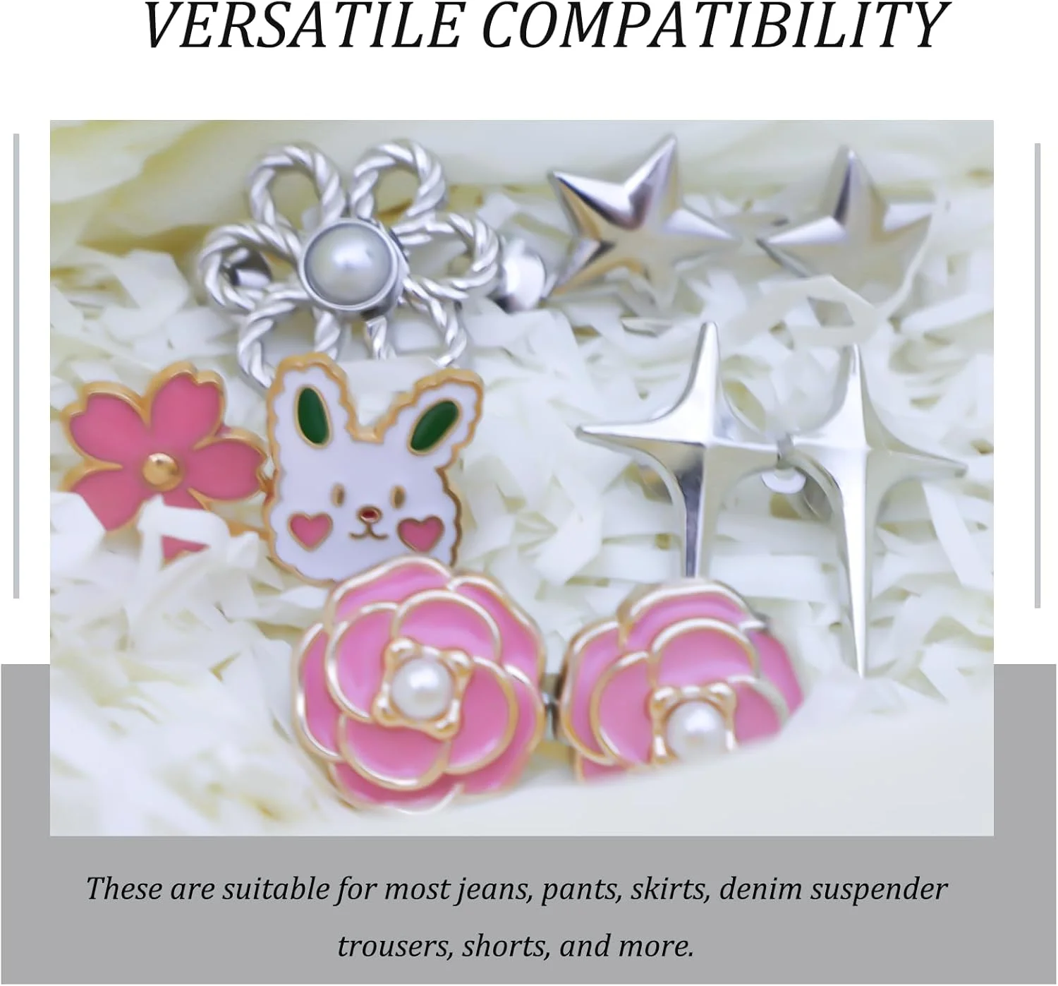 گیره دکمه شلوار جین Chanseen، مجموعه 10 عددی، برای تنگ کردن کمر شلوار، دامن و لباسهای گشاد، گیرههای فوری برای تنظیم سایز بانوان (بدون نیاز به دوخت یا ابزار، 5 مدل) گیره دکمه شلوار جین Chanseen، مجموعه 10 عددی، برای تنگ کردن کمر شلوار، دامن و لباسهای گشاد، گیرههای فوری برای تنظیم سایز بانوان (بدون نیاز به دوخت یا ابزار، 5 مدل)