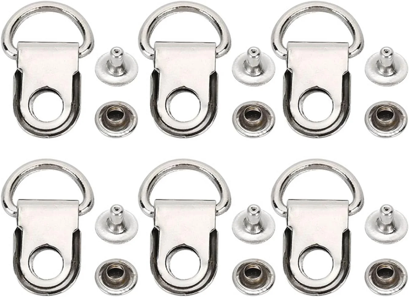 چازکول 100 ست سگک چکمه کفش، سگک حلقه D، قلاب بند کفش چکمه، سوراخ دکمه نصب سریع بند کفش فلزی برای کیف چرمی کفش ابزار پرچ DIY، 9x14MM چازکول 100 ست سگک چکمه کفش، سگک حلقه D، قلاب بند کفش چکمه، سوراخ دکمه نصب سریع بند کفش فلزی برای کیف چرمی کفش ابزار پرچ DIY، 9x14MM