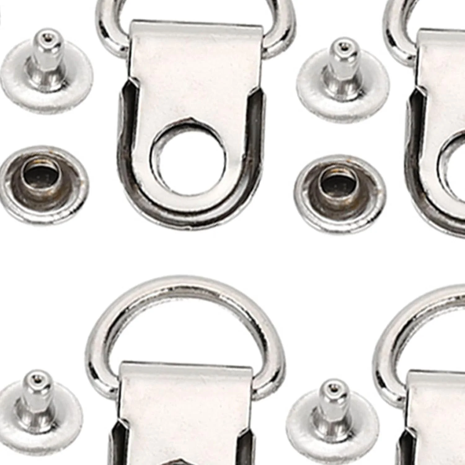 چازکول 100 ست سگک چکمه کفش، سگک حلقه D، قلاب بند کفش چکمه، سوراخ دکمه نصب سریع بند کفش فلزی برای کیف چرمی کفش ابزار پرچ DIY، 9x14MM چازکول 100 ست سگک چکمه کفش، سگک حلقه D، قلاب بند کفش چکمه، سوراخ دکمه نصب سریع بند کفش فلزی برای کیف چرمی کفش ابزار پرچ DIY، 9x14MM