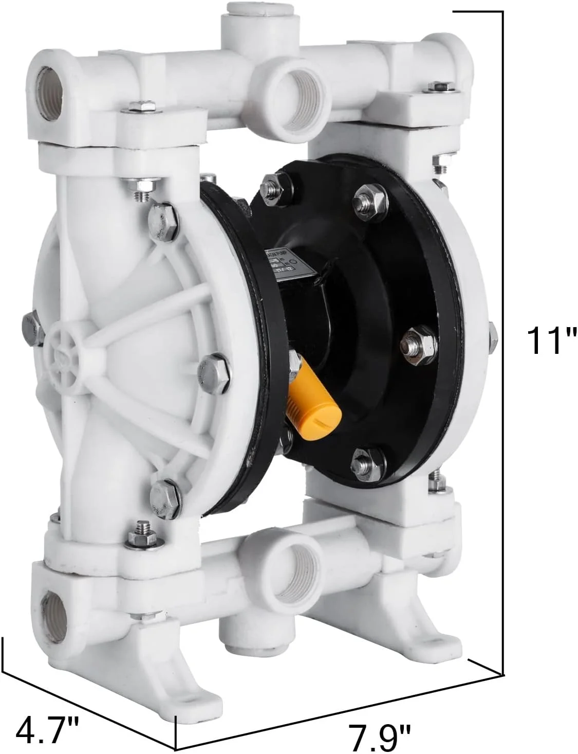 پمپ دیافراگمی دوگانه بادی GZDtdsd با ورودی/خروجی 1/2 اینچ پلی پروپیلن حداکثر 13 GPM و 100 PSI برای استفاده در صنایع شیمیایی پمپ دیافراگمی دوگانه بادی GZDtdsd با ورودی/خروجی 1/2 اینچ پلی پروپیلن حداکثر 13 GPM و 100 PSI برای استفاده در صنایع شیمیایی