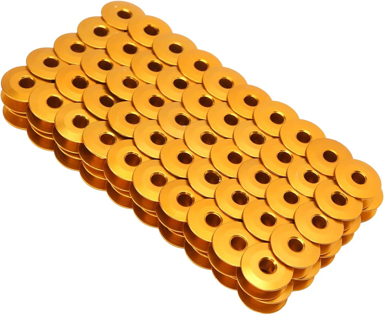 CENAP Sewing Machine Bobbins Walking Foot Flat Car Embroidery Machine Aluminum Bobbin Flat Bevel Replacement Gold Thread for Lockstitch (Color : 40264a Plane)