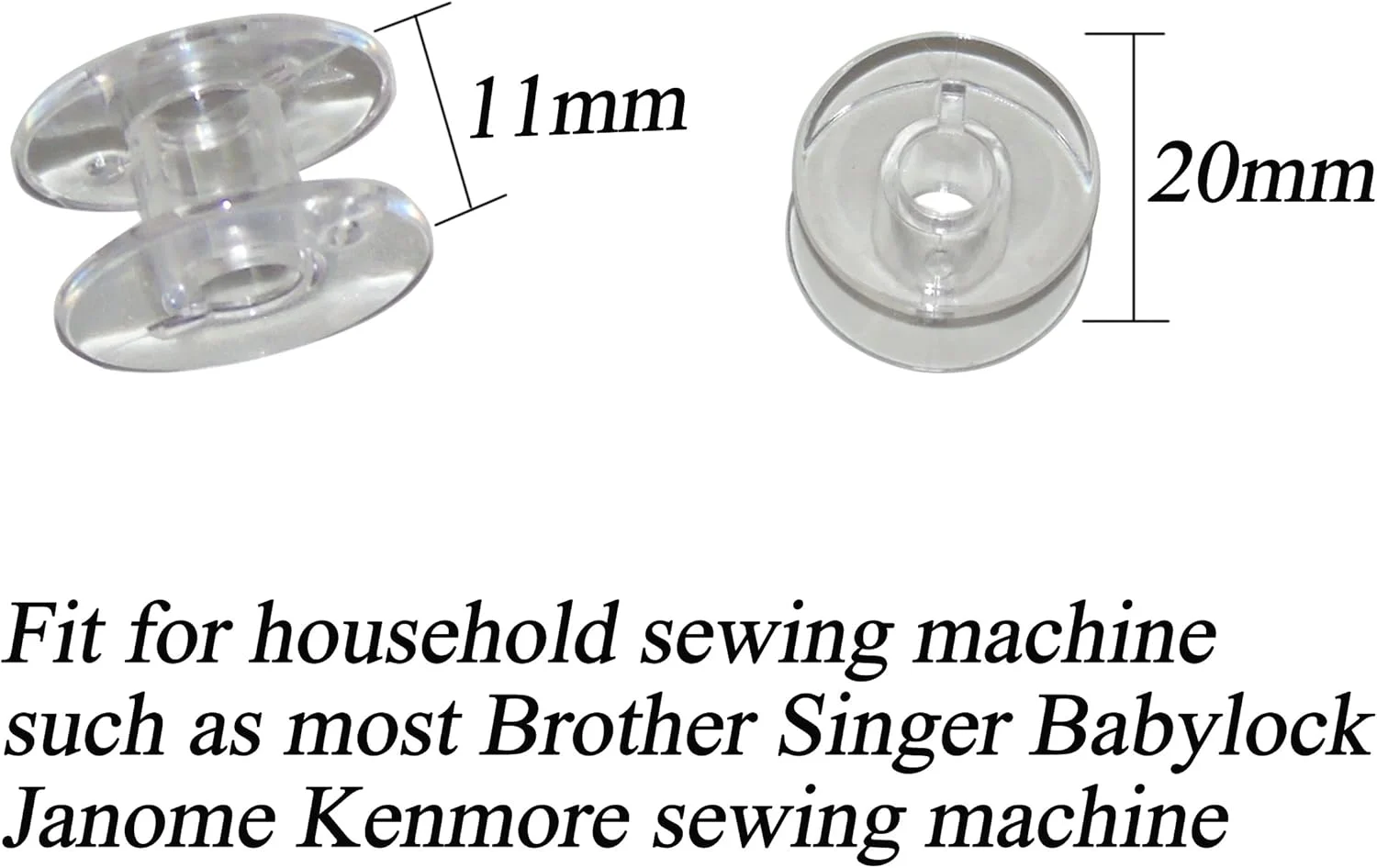 Ceeyali بسته 100 عددی ماسوره خیاطی شفاف برای Brother Singer Babylock Kenmore Janome Ceeyali-100 ماسوره شفاف Ceeyali بسته 100 عددی ماسوره خیاطی شفاف برای Brother Singer Babylock Kenmore Janome Ceeyali-100 ماسوره شفاف