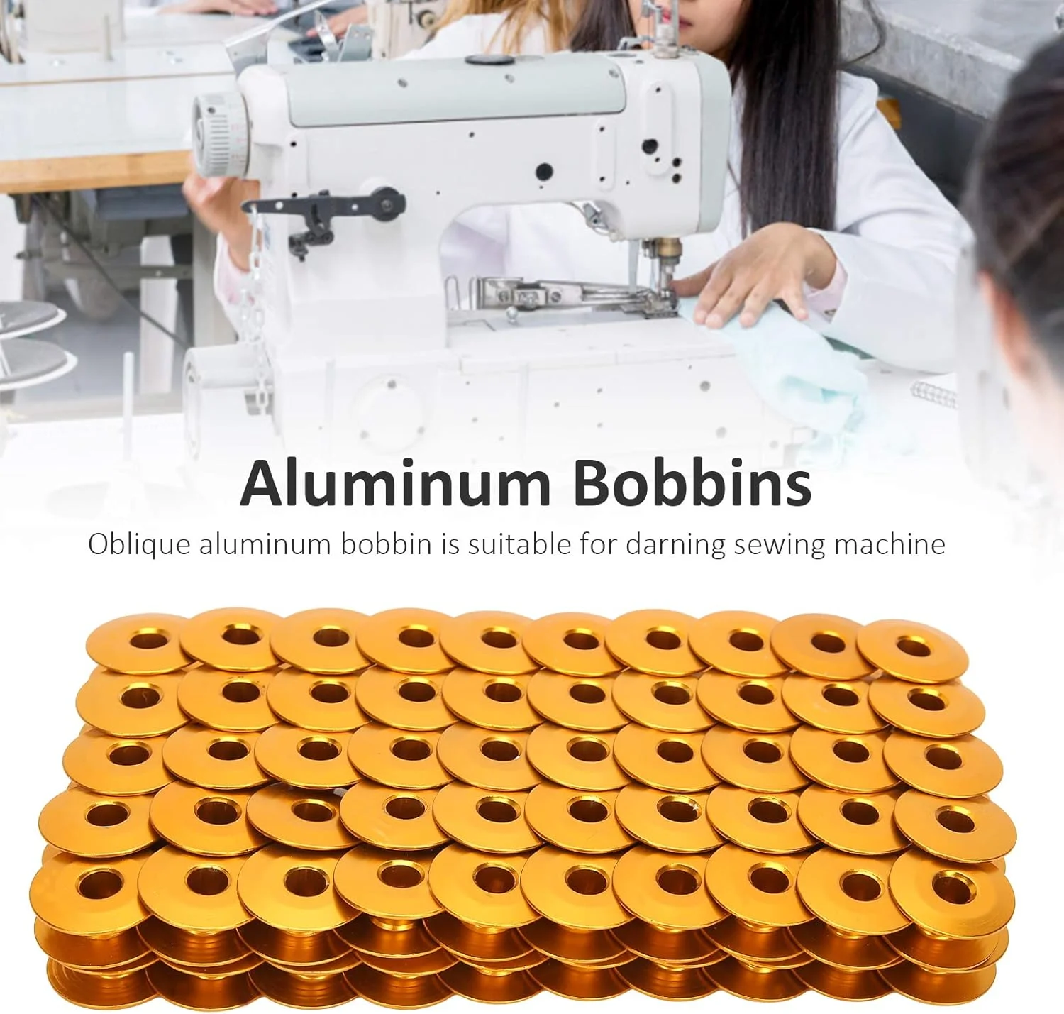CENAP Sewing Machine Bobbins Walking Foot Flat Car Embroidery Machine Aluminum Bobbin Flat Bevel Replacement Gold Thread for Lockstitch (Color : 40264a Plane) CENAP Sewing Machine Bobbins Walking Foot Flat Car Embroidery Machine Aluminum Bobbin Flat Bevel Replacement Gold Thread for Lockstitch (Color : 40264a Plane)