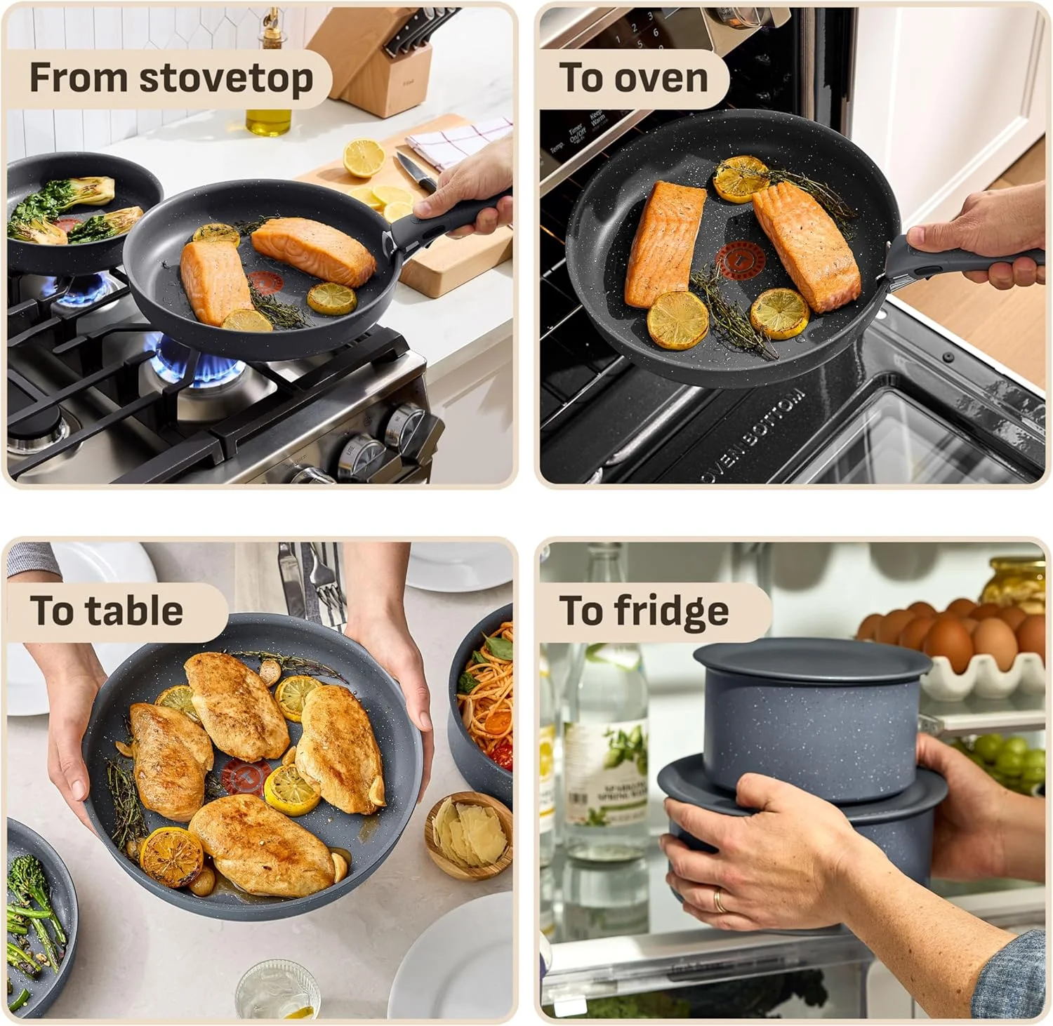 ست ظروف آشپزی 11 پارچه تفال Ingenio Essentials با دسته جداشدنی/قابل جابجایی، گرانیت تیتانیوم نچسب، قابل استفاده در فر تا دمای 260 درجه سانتیگراد، قابل چیدن روی هم، ست قابلمه و تابه، تابه سرخ کن، قابل شستشو در ماشین ظرفشویی، خاکستری ست ظروف آشپزی 11 پارچه تفال Ingenio Essentials با دسته جداشدنی/قابل جابجایی، گرانیت تیتانیوم نچسب، قابل استفاده در فر تا دمای 260 درجه سانتیگراد، قابل چیدن روی هم، ست قابلمه و تابه، تابه سرخ کن، قابل شستشو در ماشین ظرفشویی، خاکستری