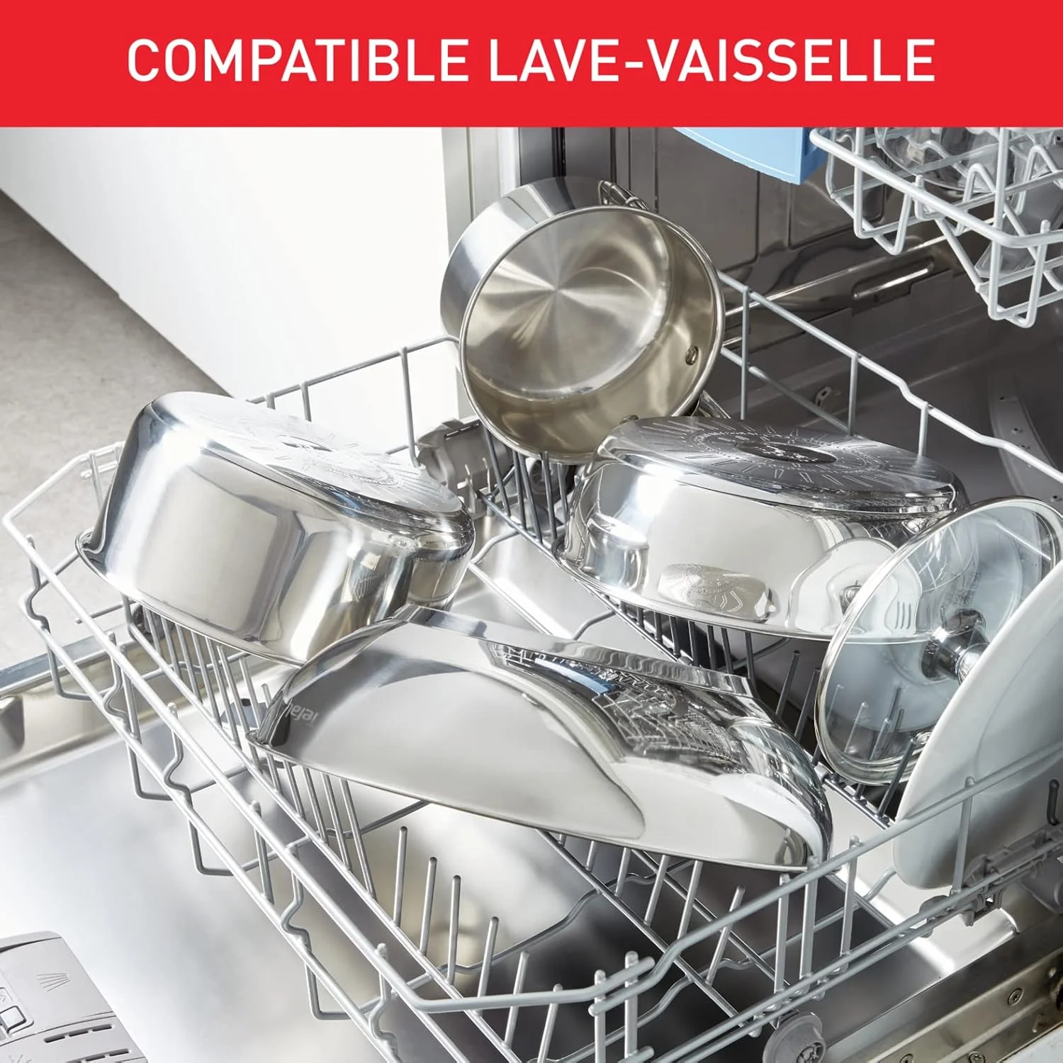 ست 3 تکه قابلمه استیل تفال مدل Comfort Max، نقره ای ست 3 تکه قابلمه استیل تفال مدل Comfort Max، نقره ای