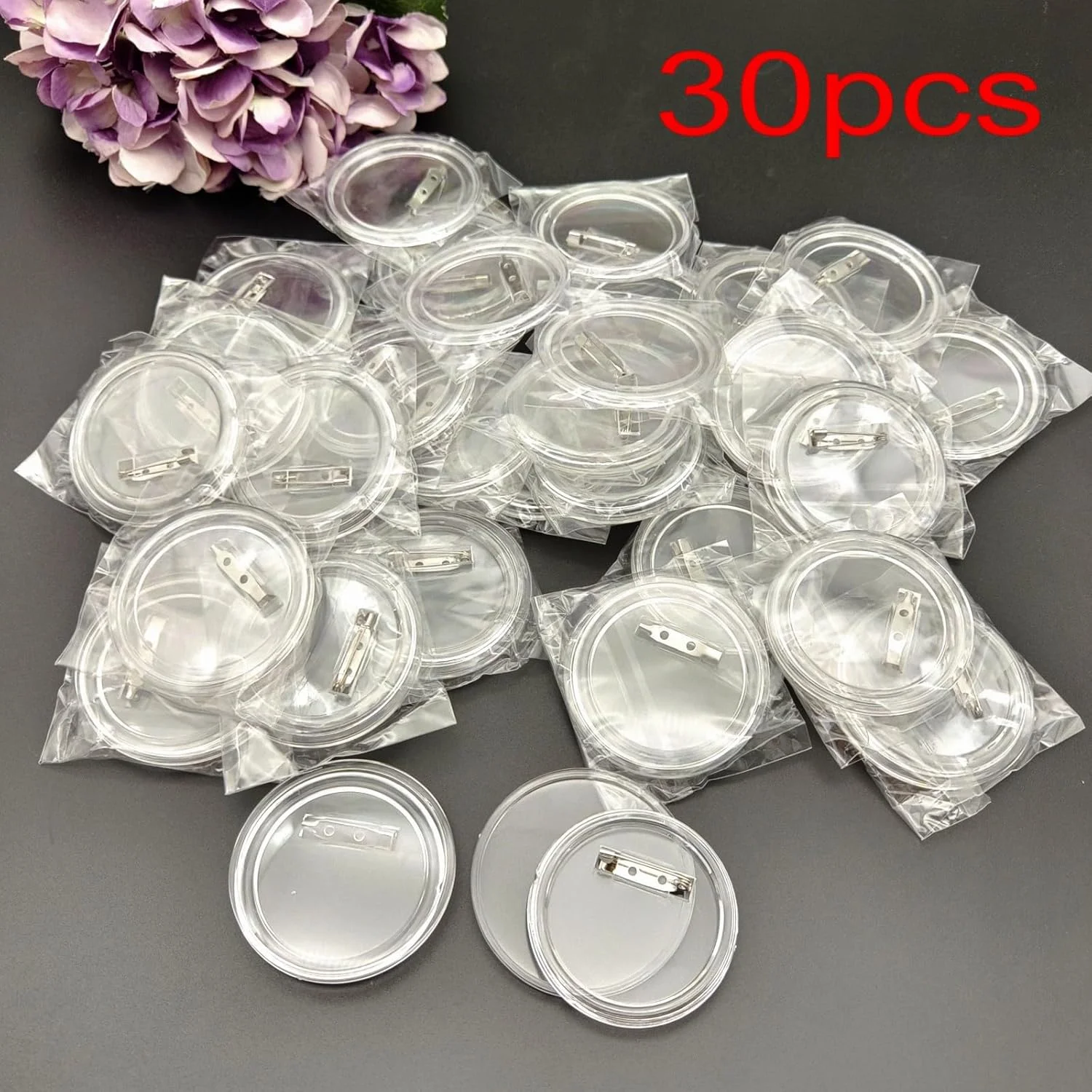 مجموعه 30 عددی ساخت بج سینه CCHAMP، سایز 5.8 سانتی متر، کیت ساخت بج سینه دکمه ای شفاف گرد برای کودکان، لوازم صنایع دستی ساخت بج سینه DIY برای فعالیت های مدرسه کودکان، جشن تولد و مهمانی عروسی مجموعه 30 عددی ساخت بج سینه CCHAMP، سایز 5.8 سانتی متر، کیت ساخت بج سینه دکمه ای شفاف گرد برای کودکان، لوازم صنایع دستی ساخت بج سینه DIY برای فعالیت های مدرسه کودکان، جشن تولد و مهمانی عروسی