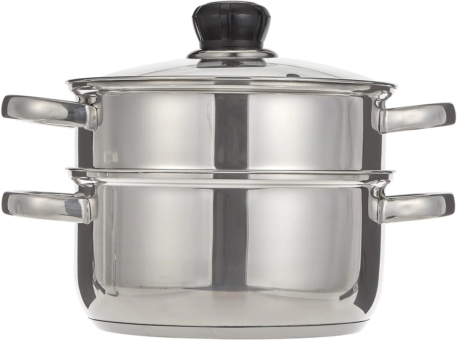 ست بخارپز دو لایه استیل ویلسون 20 سانتی متر | قابلمه بخارپز استیل | بخارپز آشپزخانه برای بخارپز کردن سبزیجات، دامپلینگ و موارد دیگر | قابلمه بخارپز جمع و جور