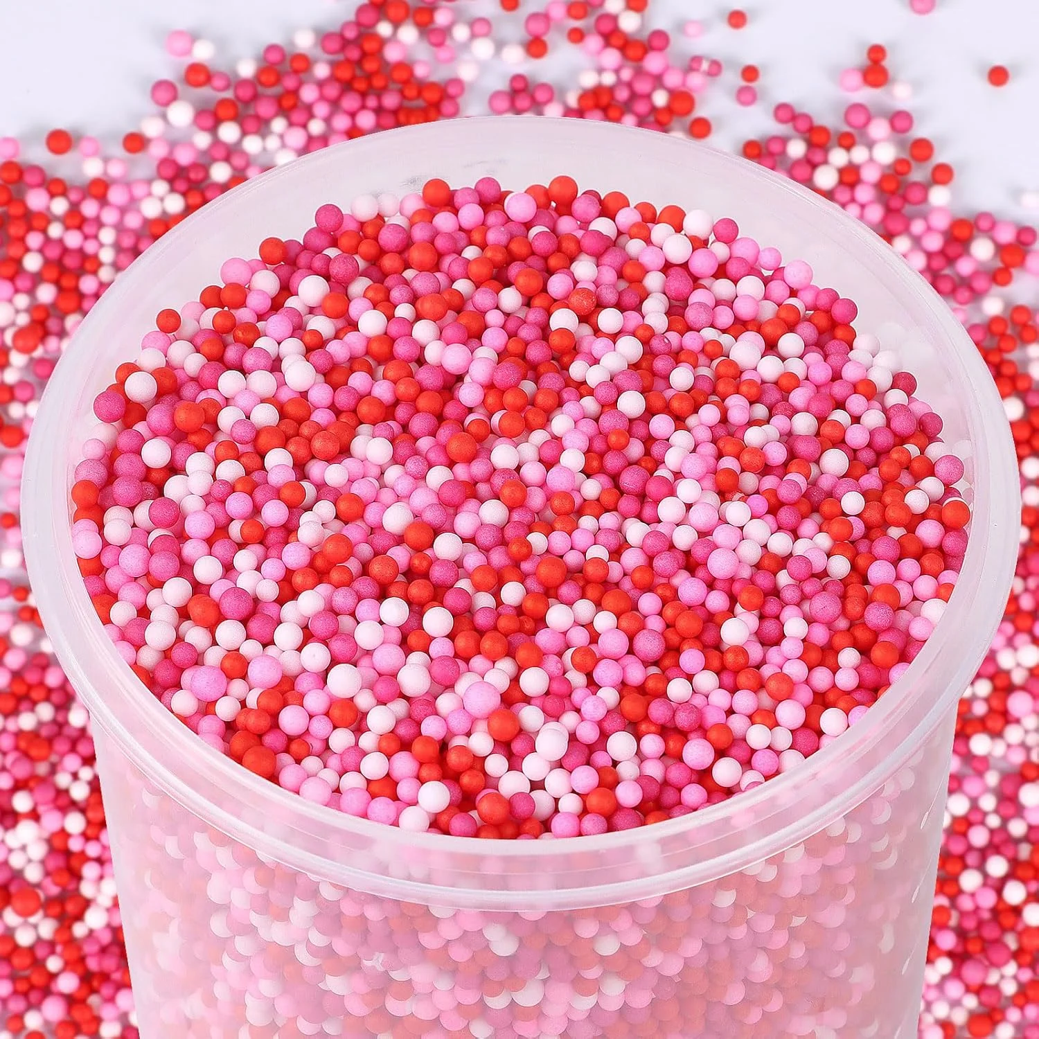 CCINEE 80000 Pieces Foam Balls Slime Supplies Colorful Foam Beads 2-3mm for Kids Art Homemade Slime, Wedding and Party Decorations
