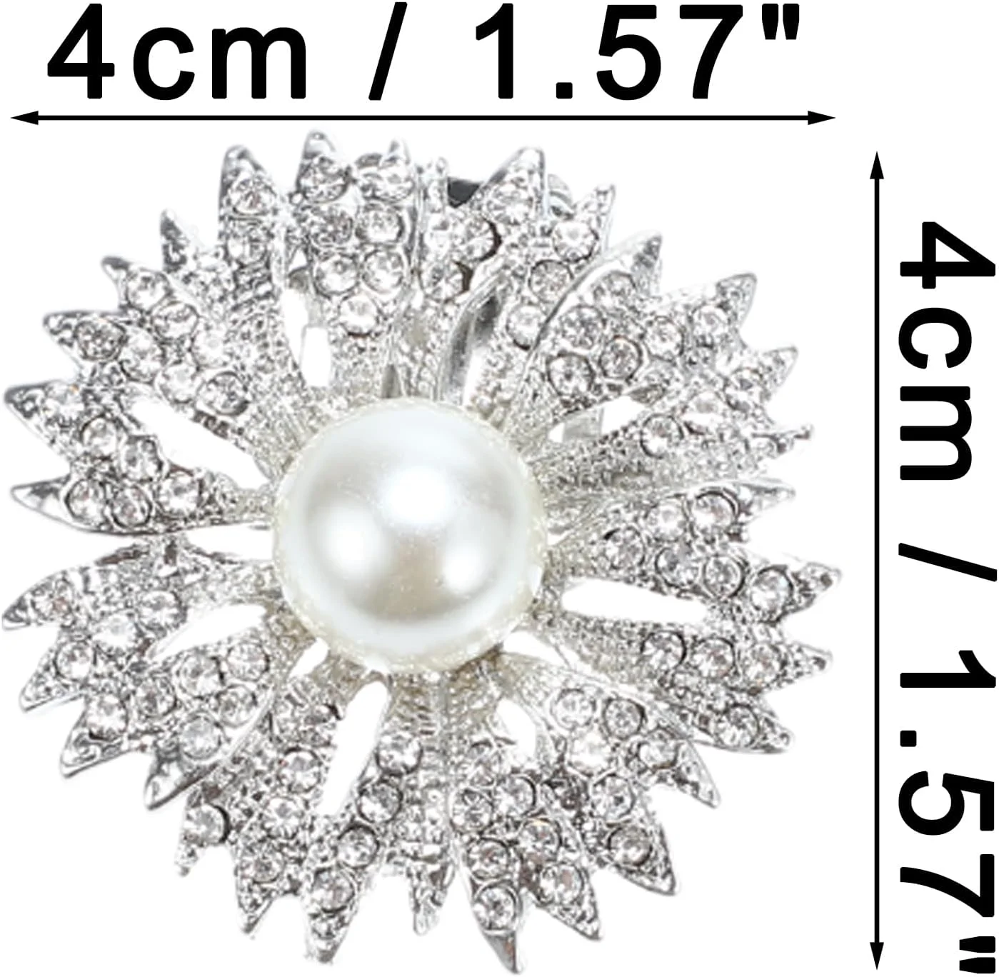 CAPASTEC 2 عدد سگک کفش نگین دار، لوازم جانبی جواهرات کفش، رنگ نقره ای CAPASTEC 2 عدد سگک کفش نگین دار، لوازم جانبی جواهرات کفش، رنگ نقره ای