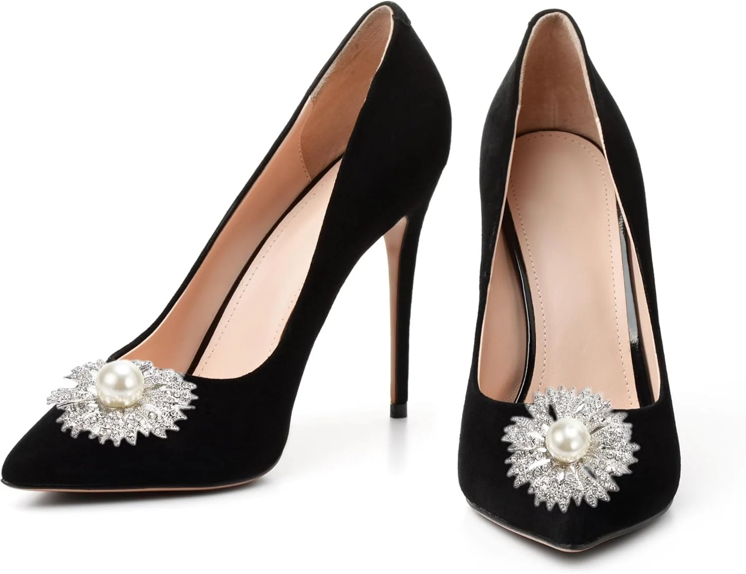 CAPASTEC 2 عدد سگک کفش نگین دار، لوازم جانبی جواهرات کفش، رنگ نقره ای CAPASTEC 2 عدد سگک کفش نگین دار، لوازم جانبی جواهرات کفش، رنگ نقره ای