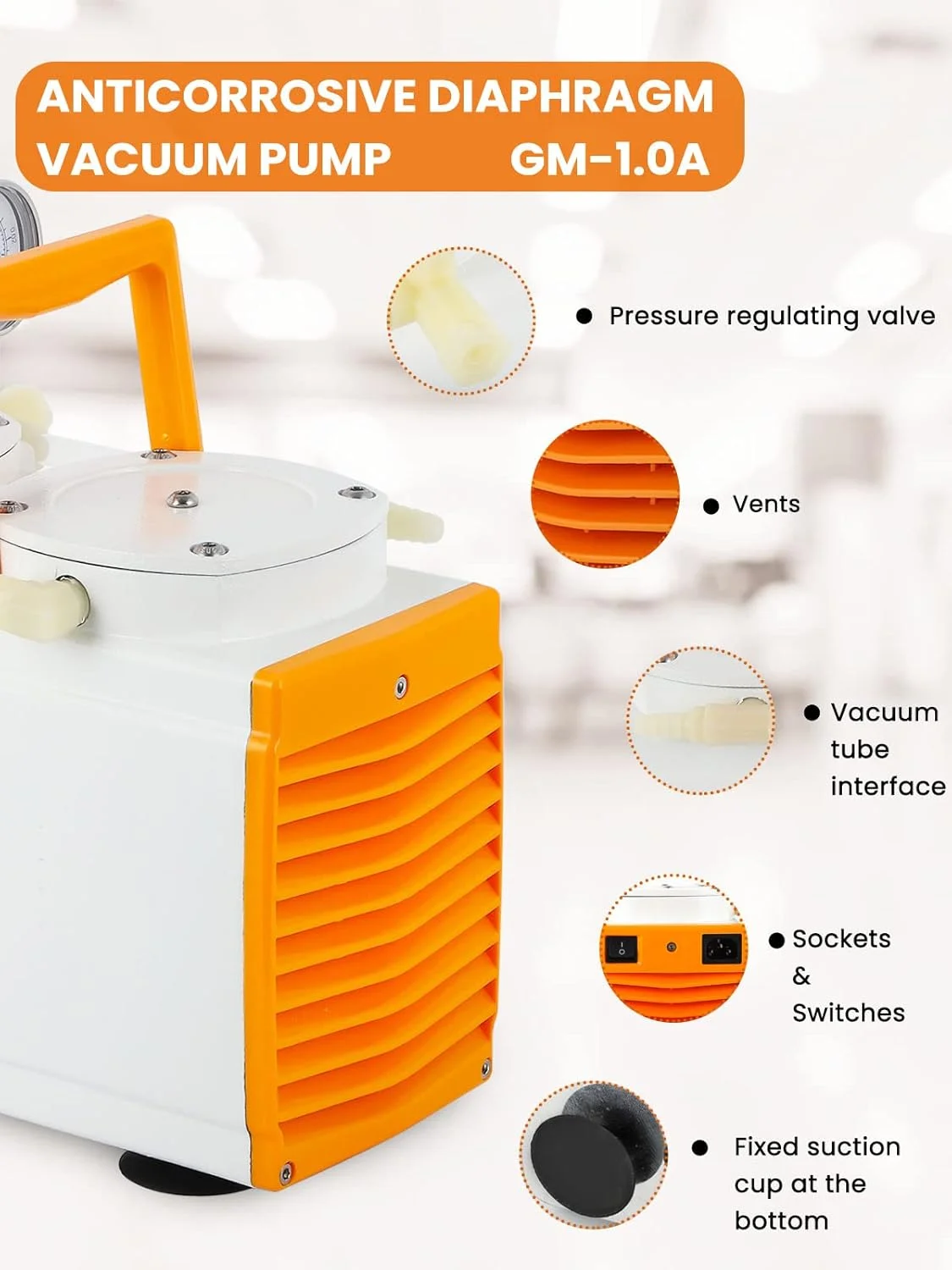 پمپ خلاء دیافراگمی بدون روغن FBITE، پمپ ضد خوردگی آزمایشگاهی صنعتی 60 لیتر در دقیقه (سایز: GM-1.0A (دو سر)) پمپ خلاء دیافراگمی بدون روغن FBITE، پمپ ضد خوردگی آزمایشگاهی صنعتی 60 لیتر در دقیقه (سایز: GM-1.0A (دو سر))