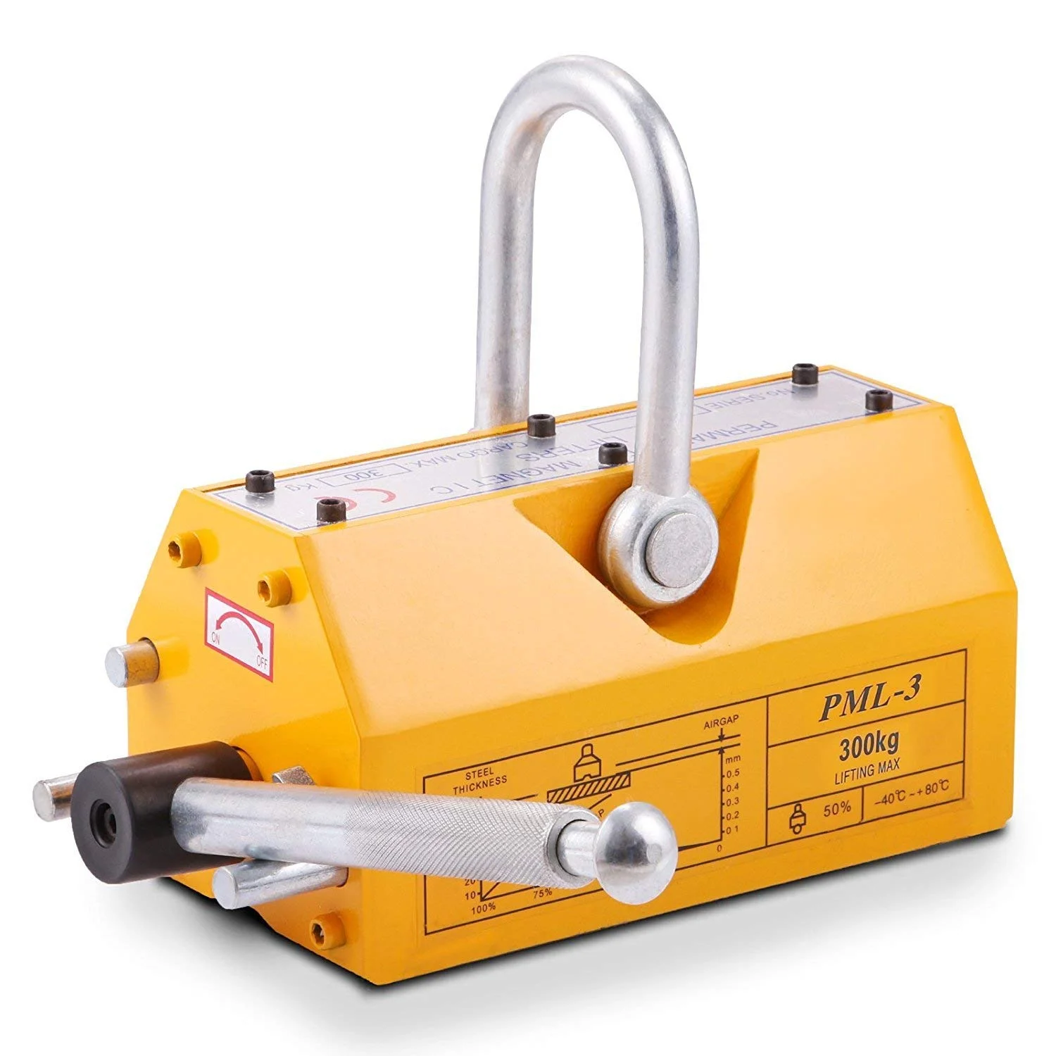 بالابر مغناطیسی فولادی FBITE با ظرفیت 300 کیلوگرم، آهنربای بالابر فلز 660 پوندی نئودیمیوم، بالابر مغناطیسی سنگین برای کارگاه جرثقیل