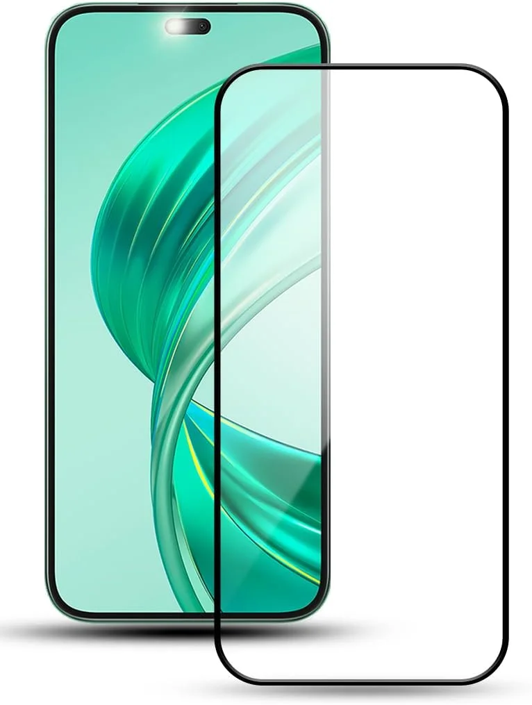 محافظ صفحه نمایش شیشه ای حرارت دیده با سختی 9H برای گوشی آنر X8b با اندازه 6.7 اینچ، نصب آسان بدون حباب، پوشش کامل، ضد خش و حساس به لمس