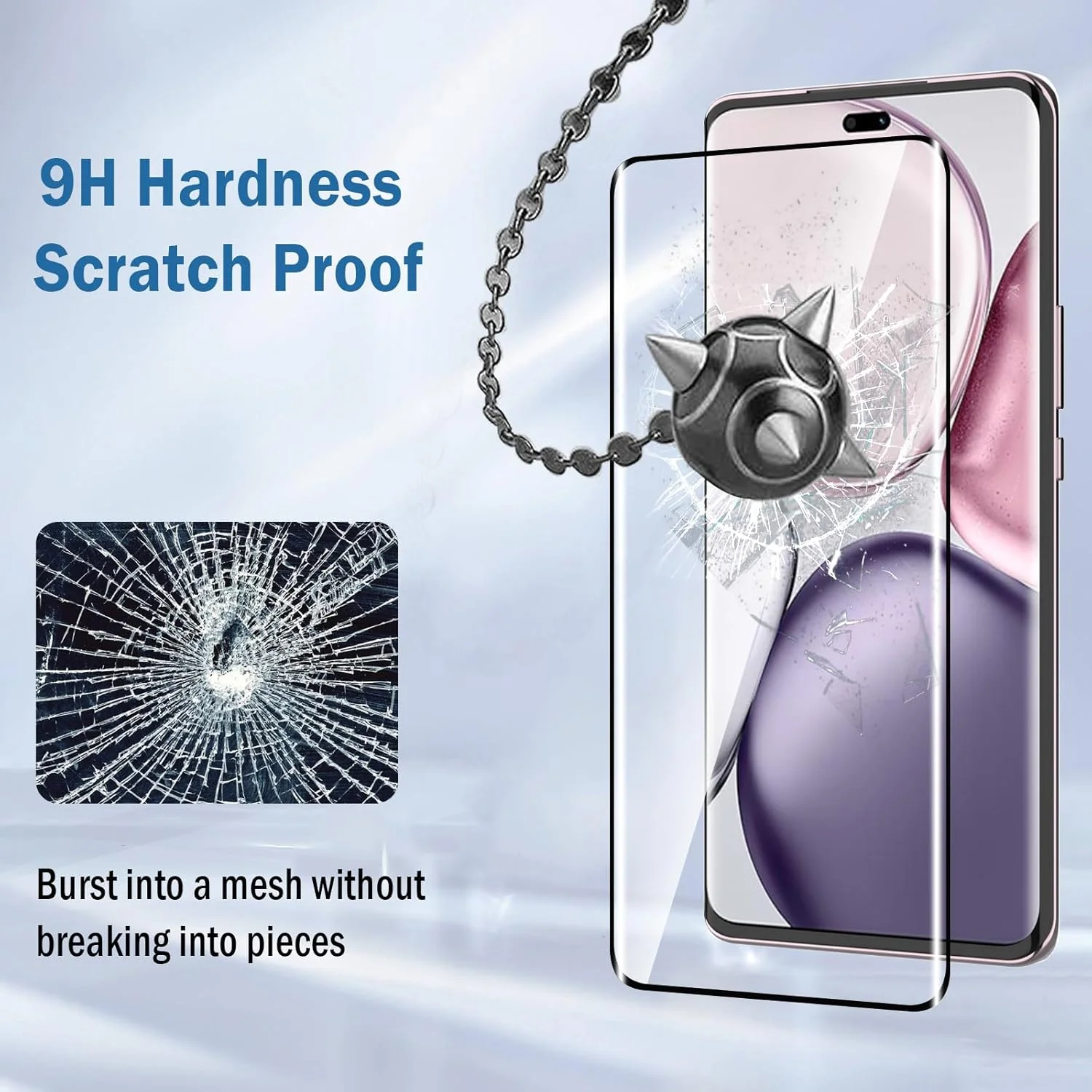 محافظ صفحه نمایش شیشه ای تمپرد Natbok بسته 2 عددی برای گوشی Honor X9c Smart 5G (نه برای Honor X9C)، سختی 9H، ضد اثر انگشت، بدون حباب، HD-Clear، فیلم محافظ صفحه نمایش پوشش کامل برای Honor X9c Smart [نصب آسان]